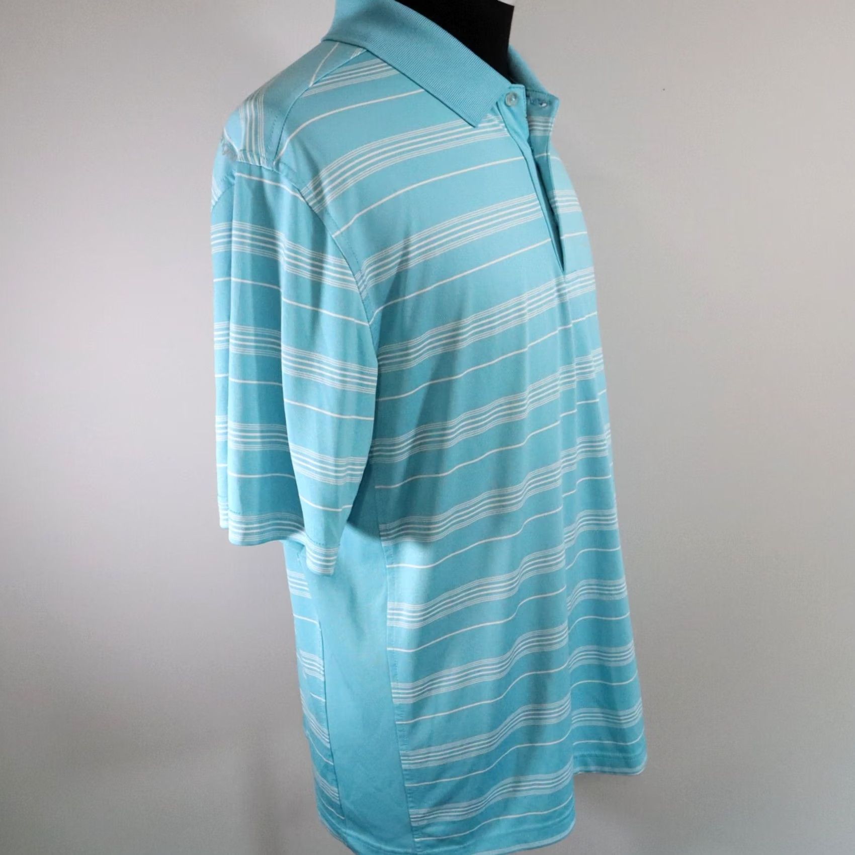 Vintage Slazenger Polo Shirt Mens XL Blue Striped Short Sleeve Golf Performance Size US XL / EU 56 / 4 - 3 Thumbnail