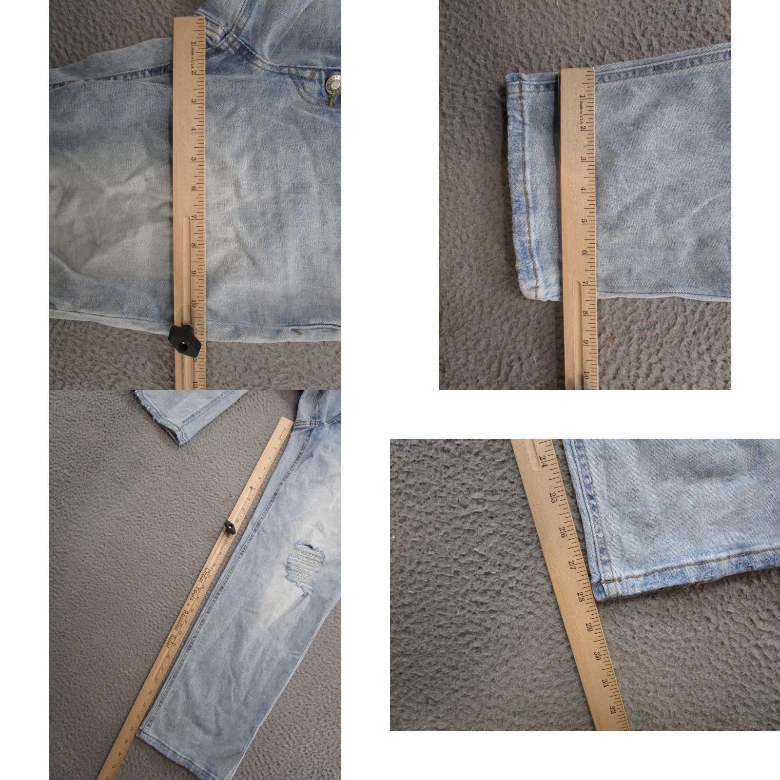 Vintage Maurices M Jeans Button Fly Light Wash Slim Straight Ankle Mid Rise 14 Short Womens Blue Jeans Size 36" / US 14 / IT 50 - 8 Thumbnail