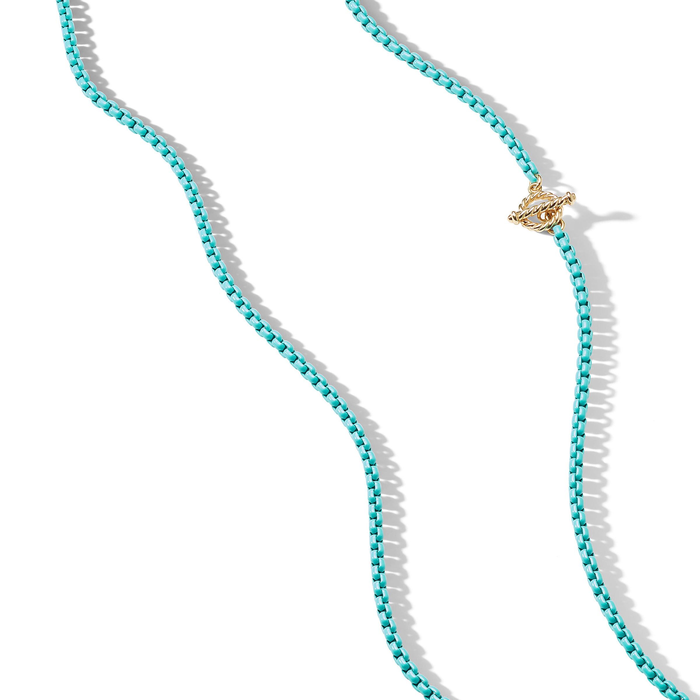 David Yurman o1w1db10325 Aire Color Chain Necklace in Turquoise Acrylic Size ONE SIZE - 1 Thumbnail