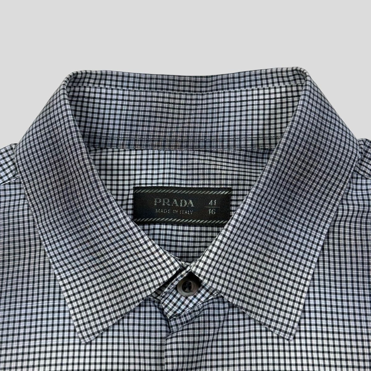 Prada Prada Milano 2009 Shadow Check Print Shirt - M Size US M / EU 48-50 / 2 - 2 Thumbnail