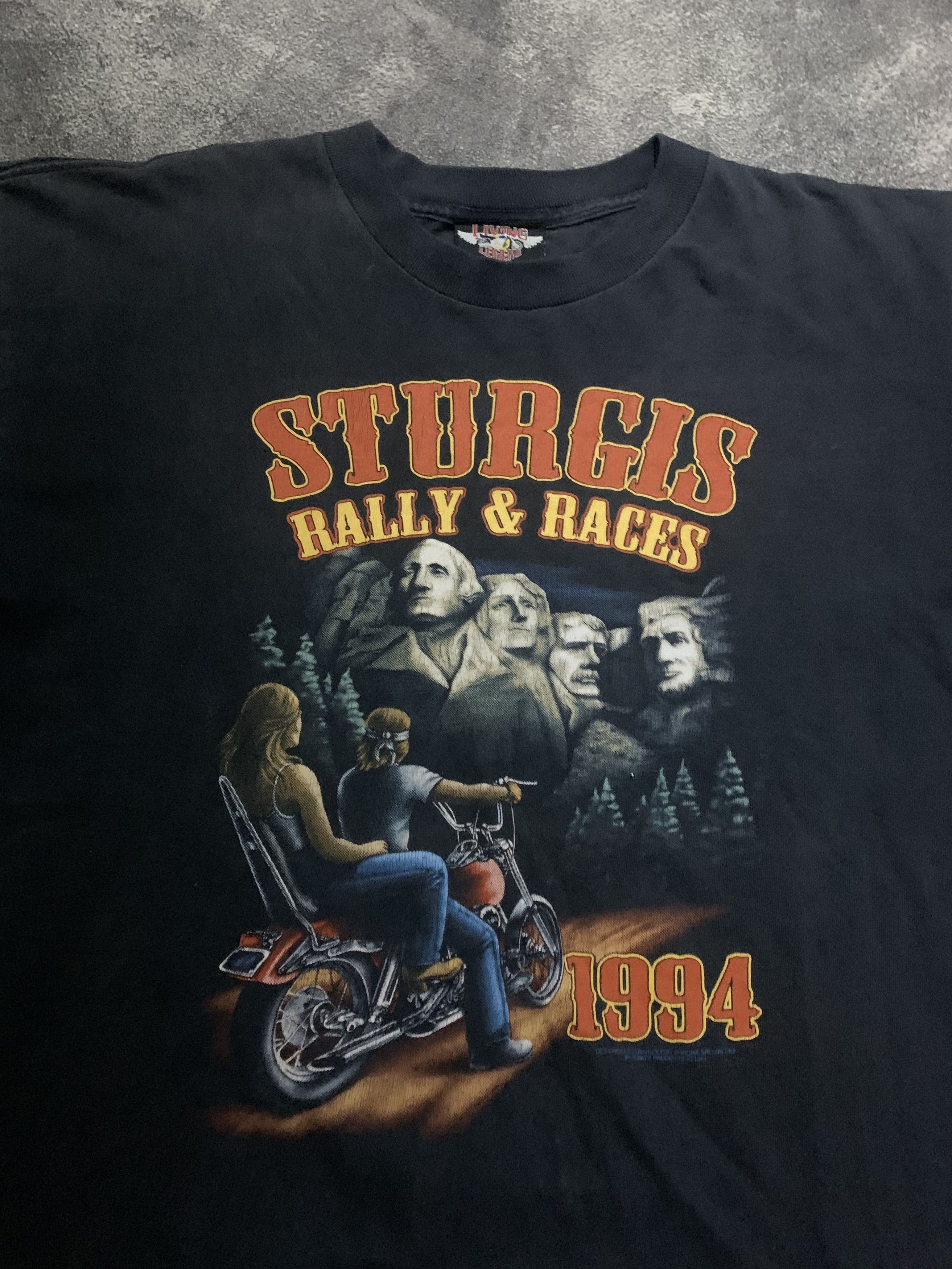 Harley Davidson 💎 Vintage Sturgis Bike 1994 Tee Size US XL / EU 56 / 4 - 3 Thumbnail