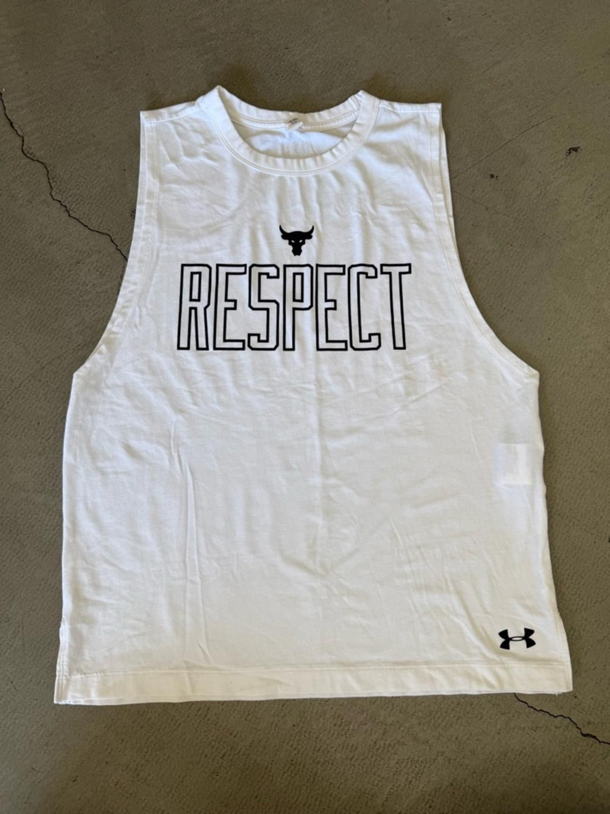 Under Armour Under Armour / Project Rock Blood Sweat Respect Tank / White Size M / US 6-8 / IT 42-44 - 1 Thumbnail