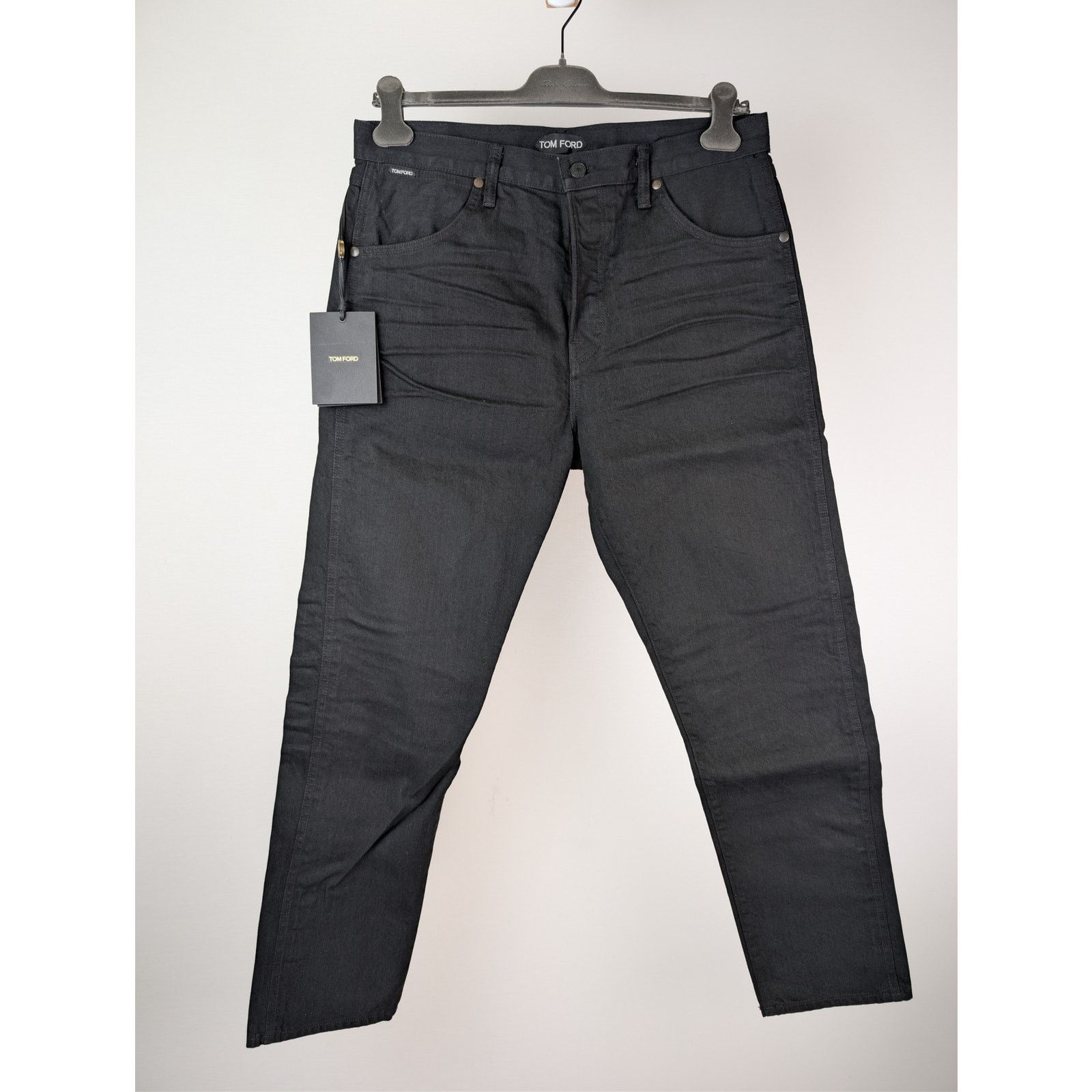 Tom Ford o1rshd1 Tapered Fit Denim Jeans in Black Size US 34 / EU 50 - 2 Thumbnail