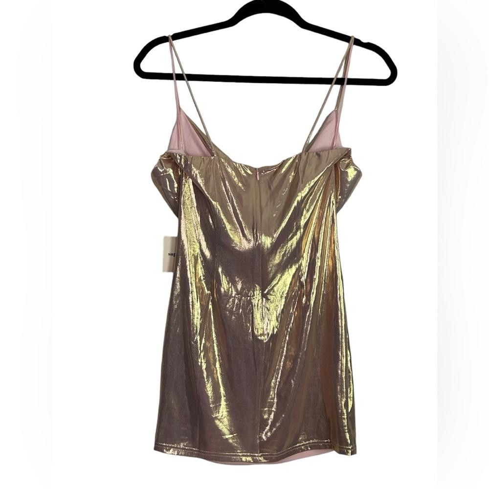 REVOLVE Revolve l NWT Superdown Metallic Cowl Neck Mini Dress Small Size S / US 4 / IT 40 - 3 Thumbnail