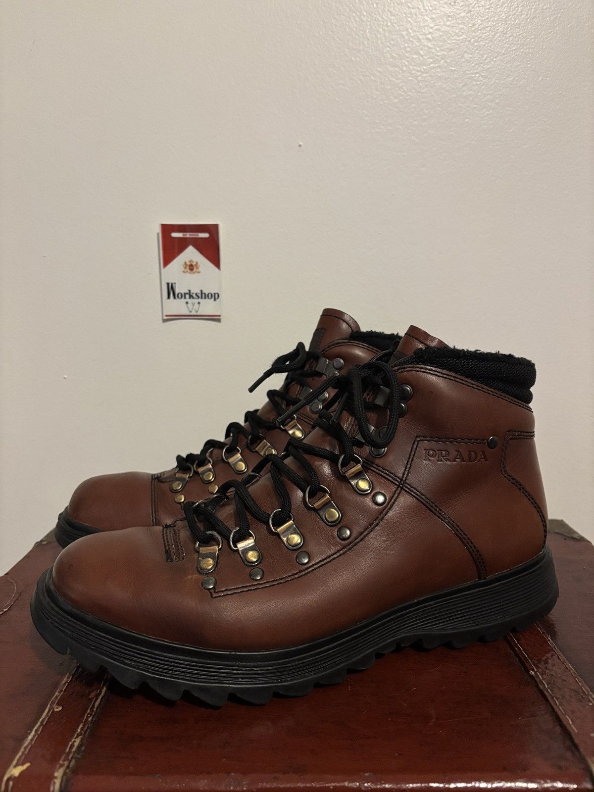 Prada Prada Hiking Boots / Vintage Linea Rossa Sport Linea Rossa Size US 8.5 / EU 41-42 - 1 Thumbnail
