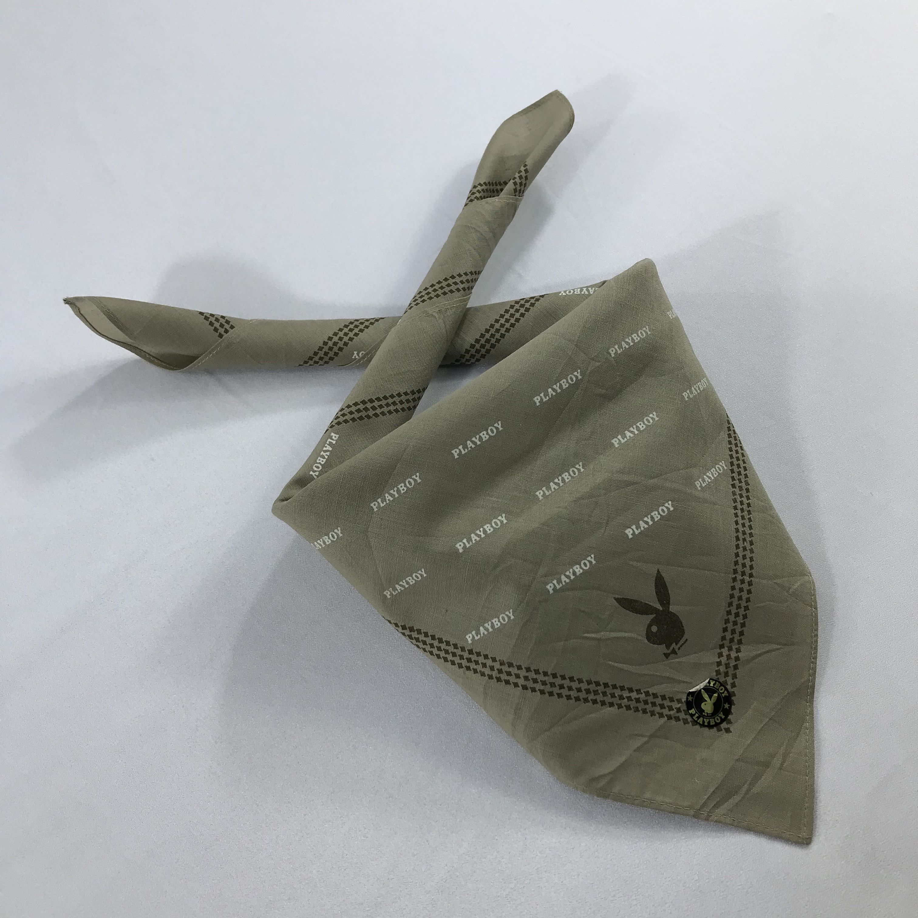 Playboy × Vintage Playboy Bandana / Handkerchief / Neckerchief - S2092 Size ONE SIZE - 4 Thumbnail