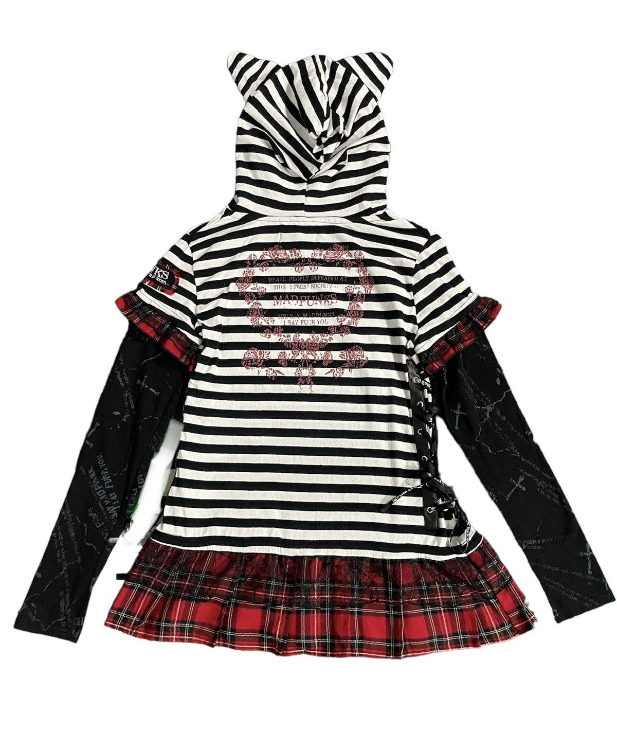 Japanese Brand 📌Binding Offer📌Vintage Mad Punk Girl Longsleeve Hoodie Size M / US 6-8 / IT 42-44 - 2 Thumbnail
