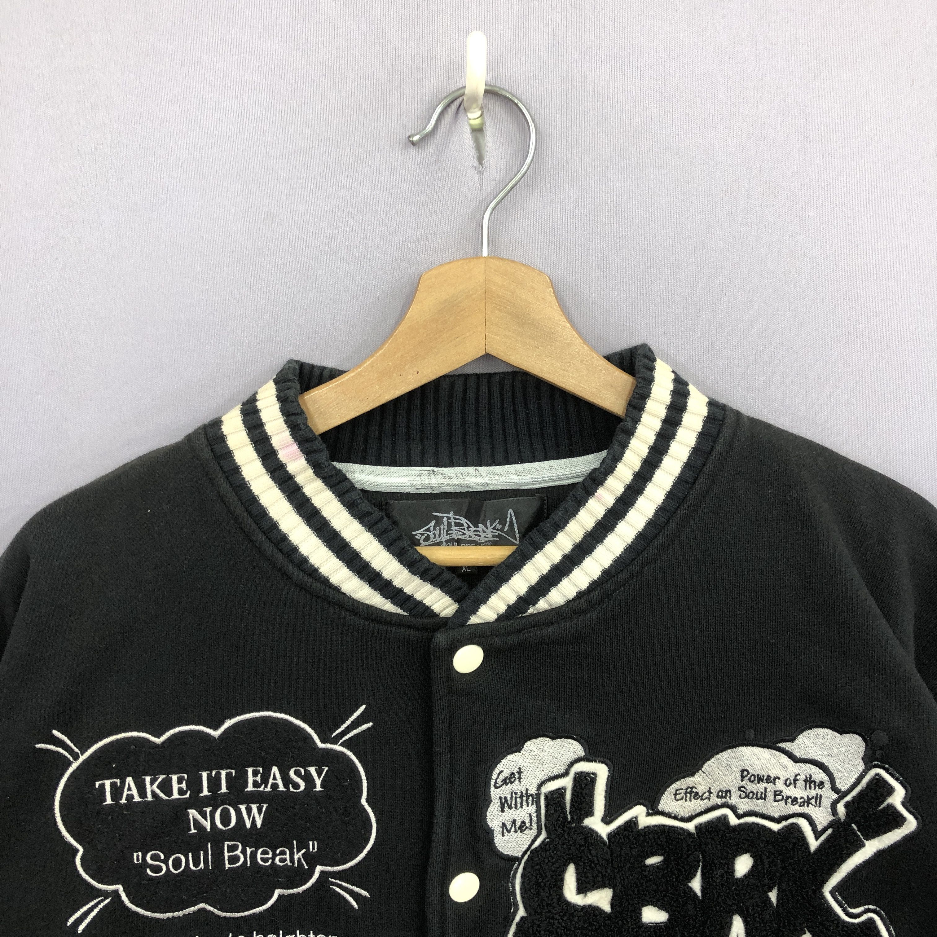 Japanese Brand × Vintage Vintage Y2K Soul Break Baggy Sweater Hip Hop Swag Sweatshirt Size US L / EU 52-54 / 3 - 3 Thumbnail