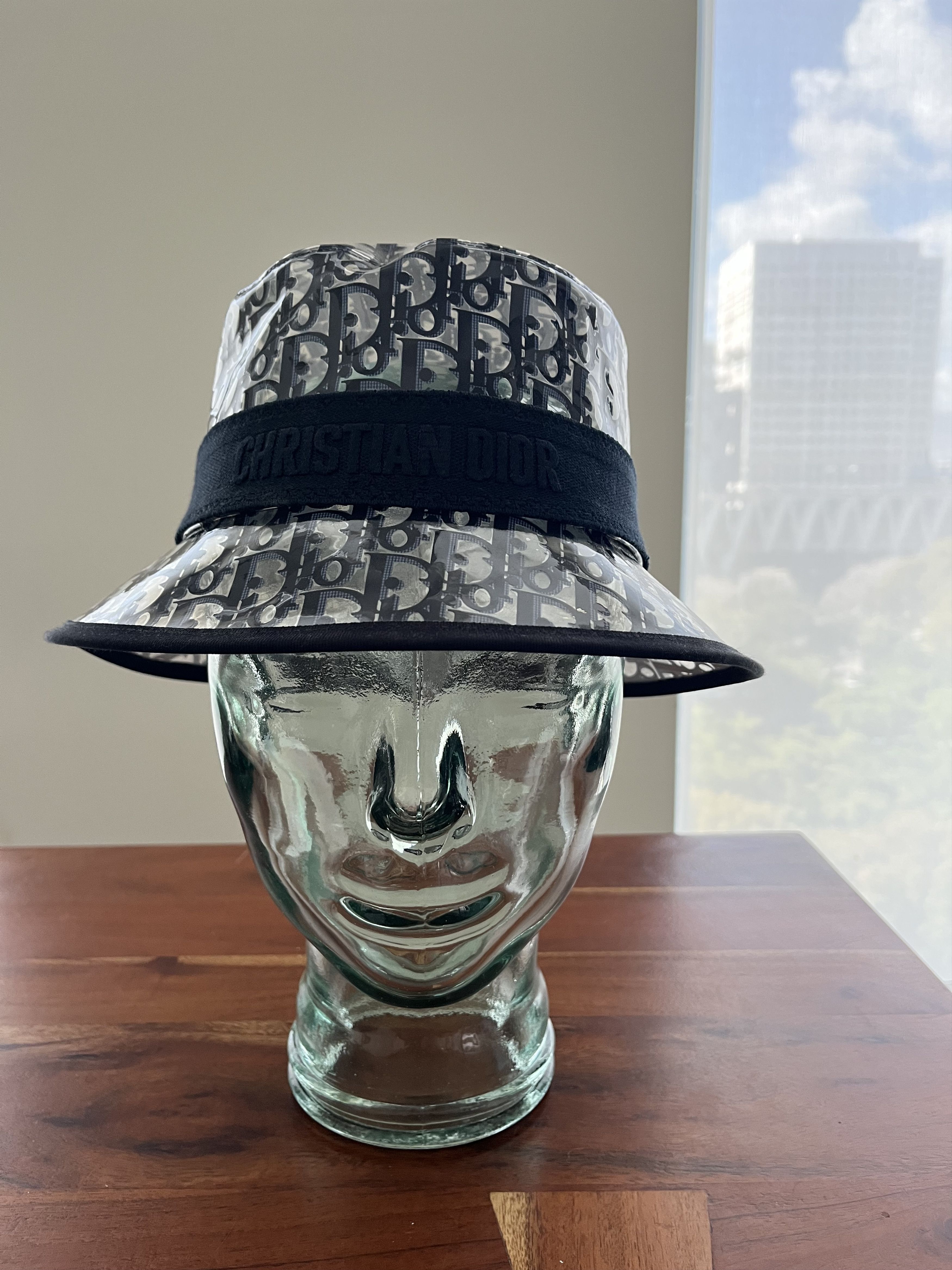 Dior Dior Blue Oblique PVC Transparent Bucket hat | Unisex Size ONE SIZE - 2 Thumbnail