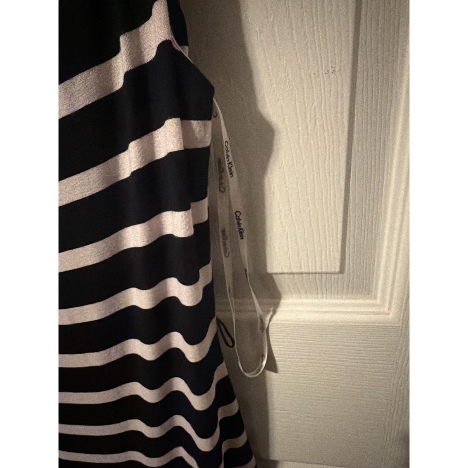 Calvin Klein Calvin Klein Women's Sleeveless Dress Small Striped Navy Size S / US 4 / IT 40 - 4 Thumbnail
