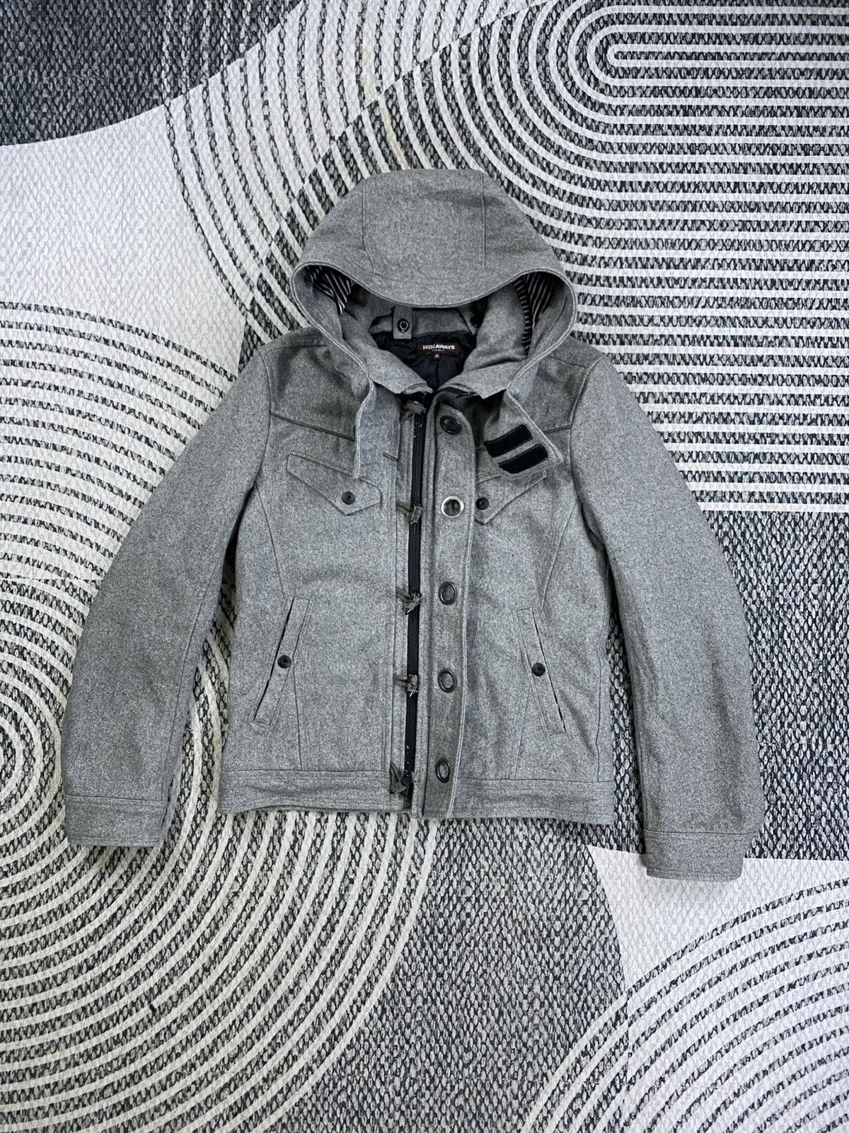 HIDEAWAYS Vintage HIDEAWAYS Hooded Peacoat Heavy Jacket Size US M / EU 48-50 / 2 - 5 Thumbnail