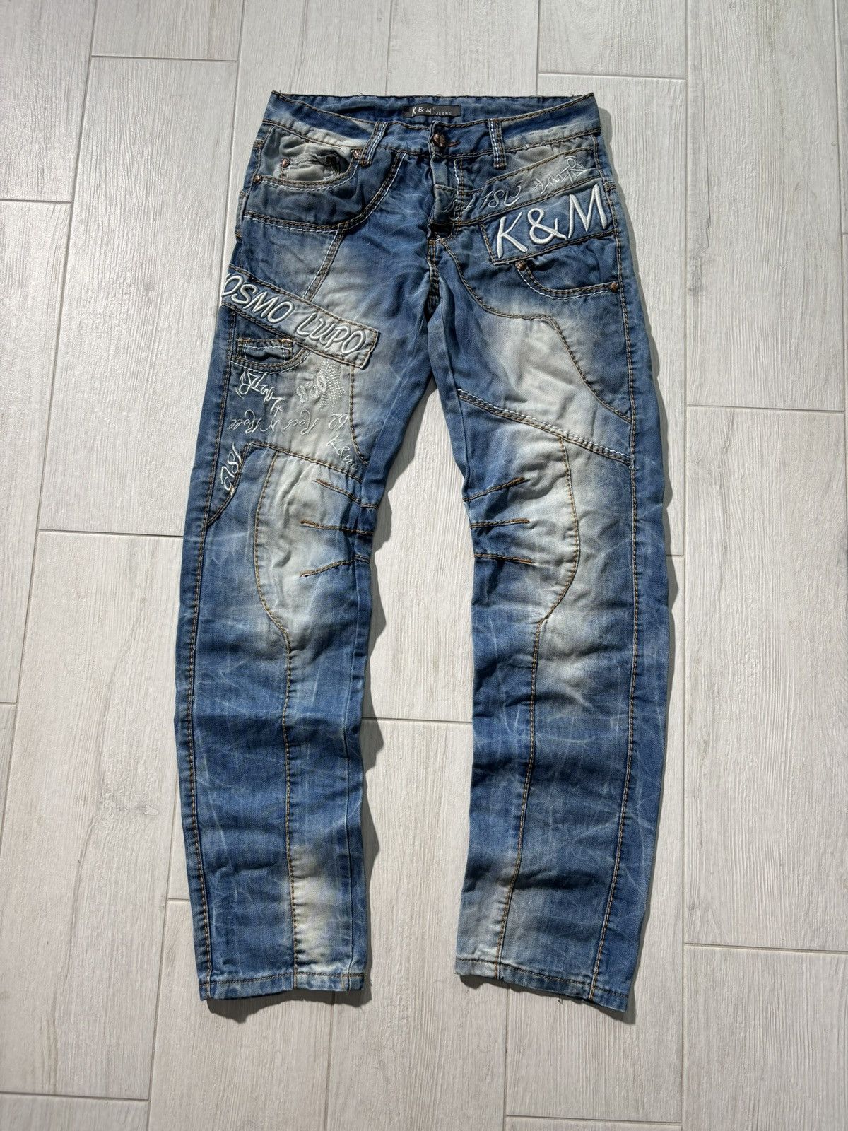 Japanese Brand Vintage Japanese Jeans Kosmo Lupo Y2K Back Logo Rap Size US 30 / EU 46 - 1 Thumbnail
