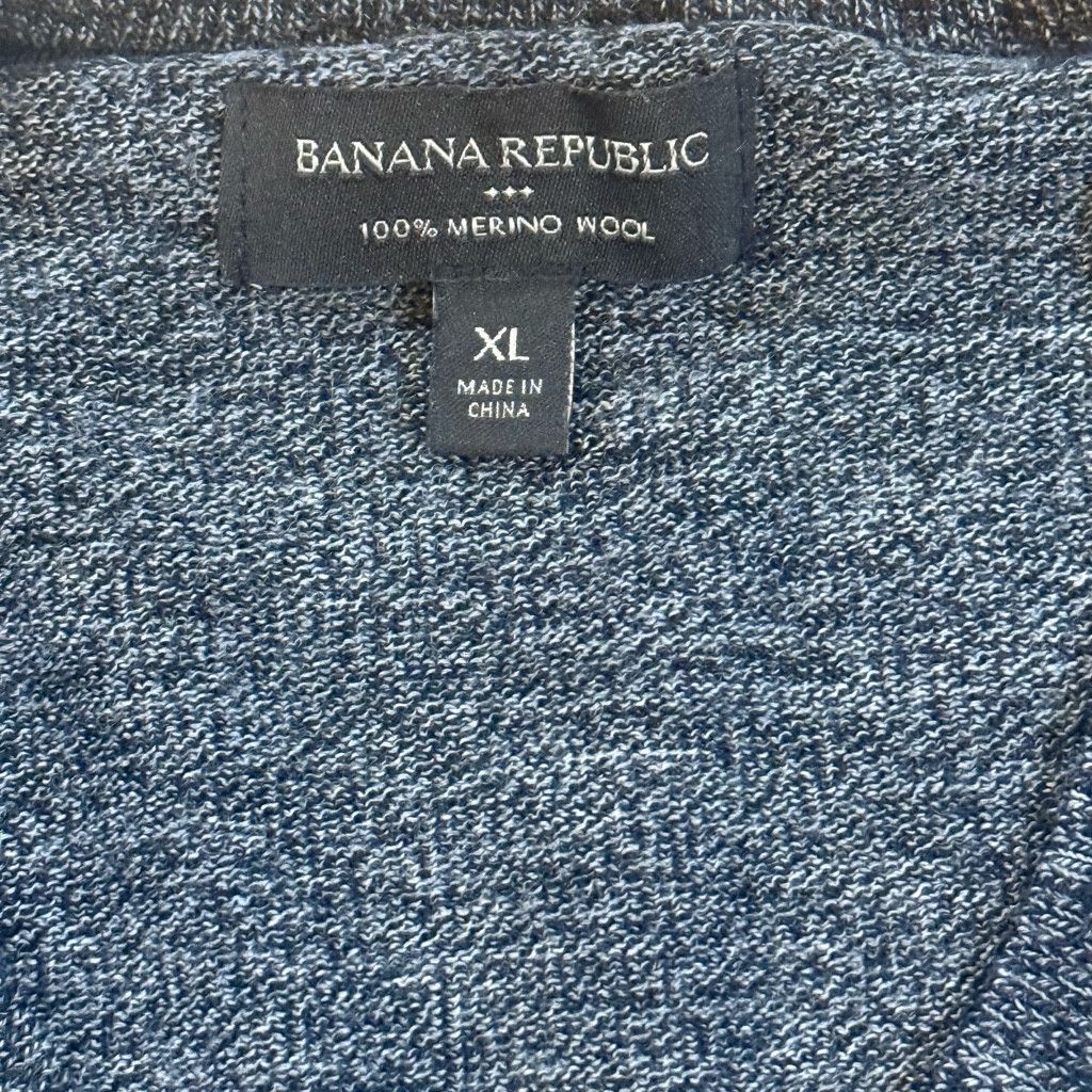Banana Republic Banana Republic Men’s Grey XL Merino V-Neck Sweater Size US XL / EU 56 / 4 - 7 Thumbnail