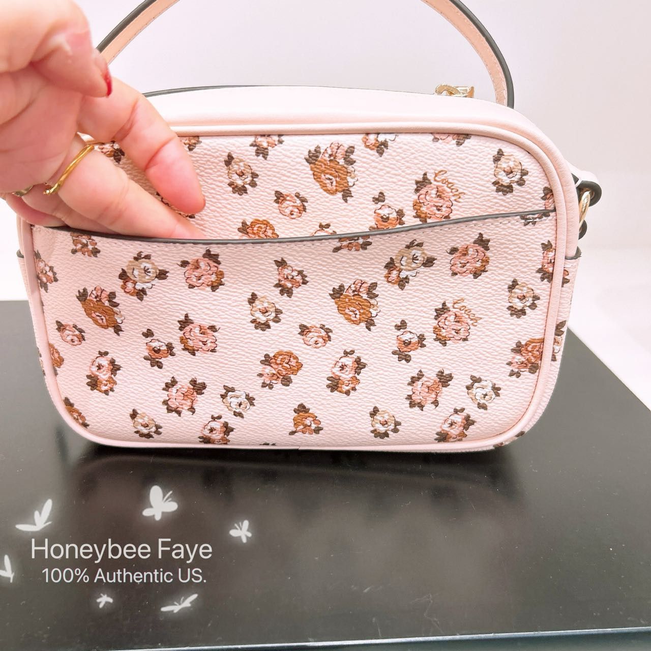 Coach Mini Jamie Camera Bag With Rose Print CY780 Size ONE SIZE - 4 Thumbnail