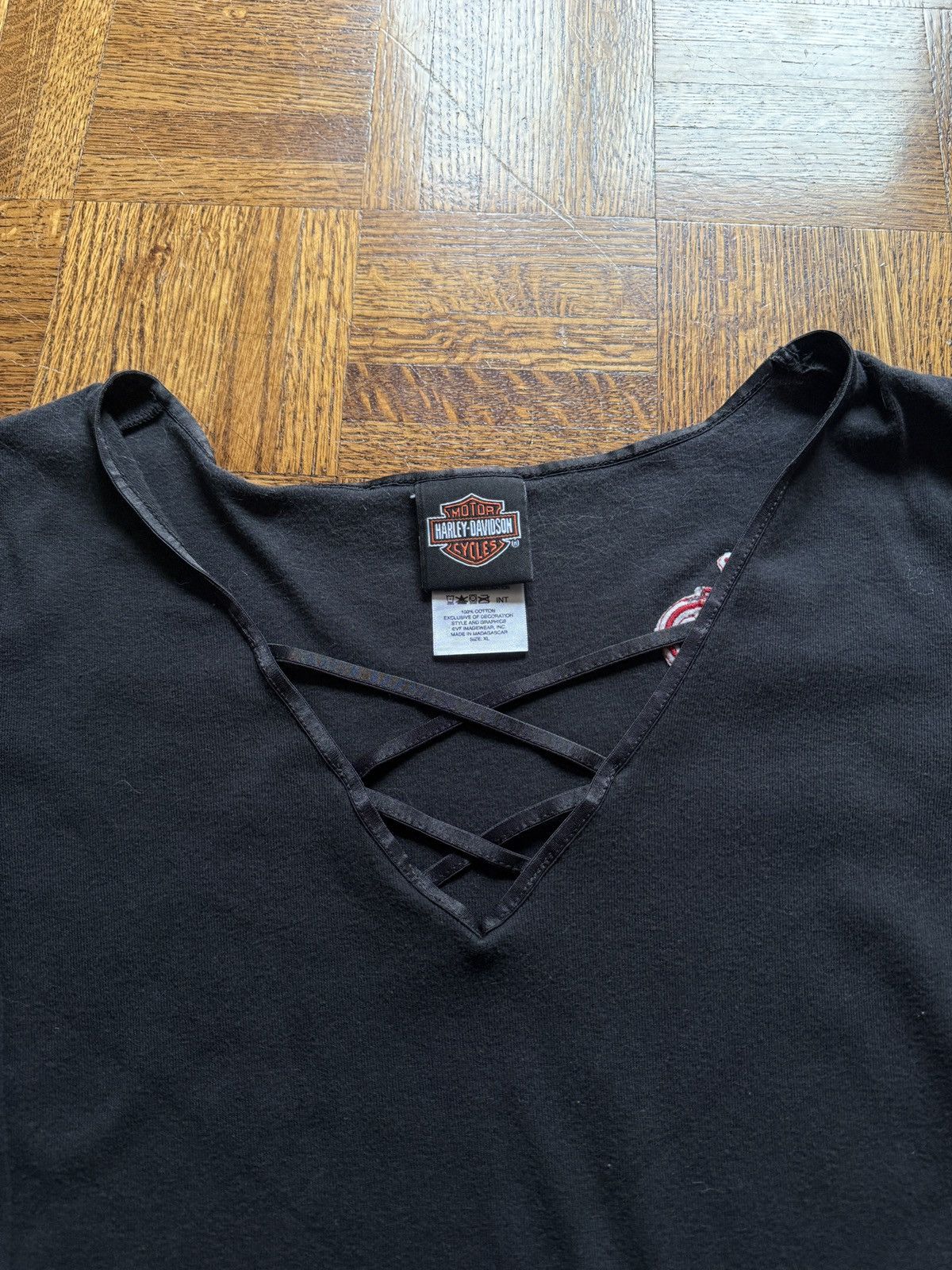Harley Davidson Vintage Y2K Harley Davidson Embroidered Bedazzled Tee Size XL / US 12-14 / IT 48-50 - 4 Thumbnail