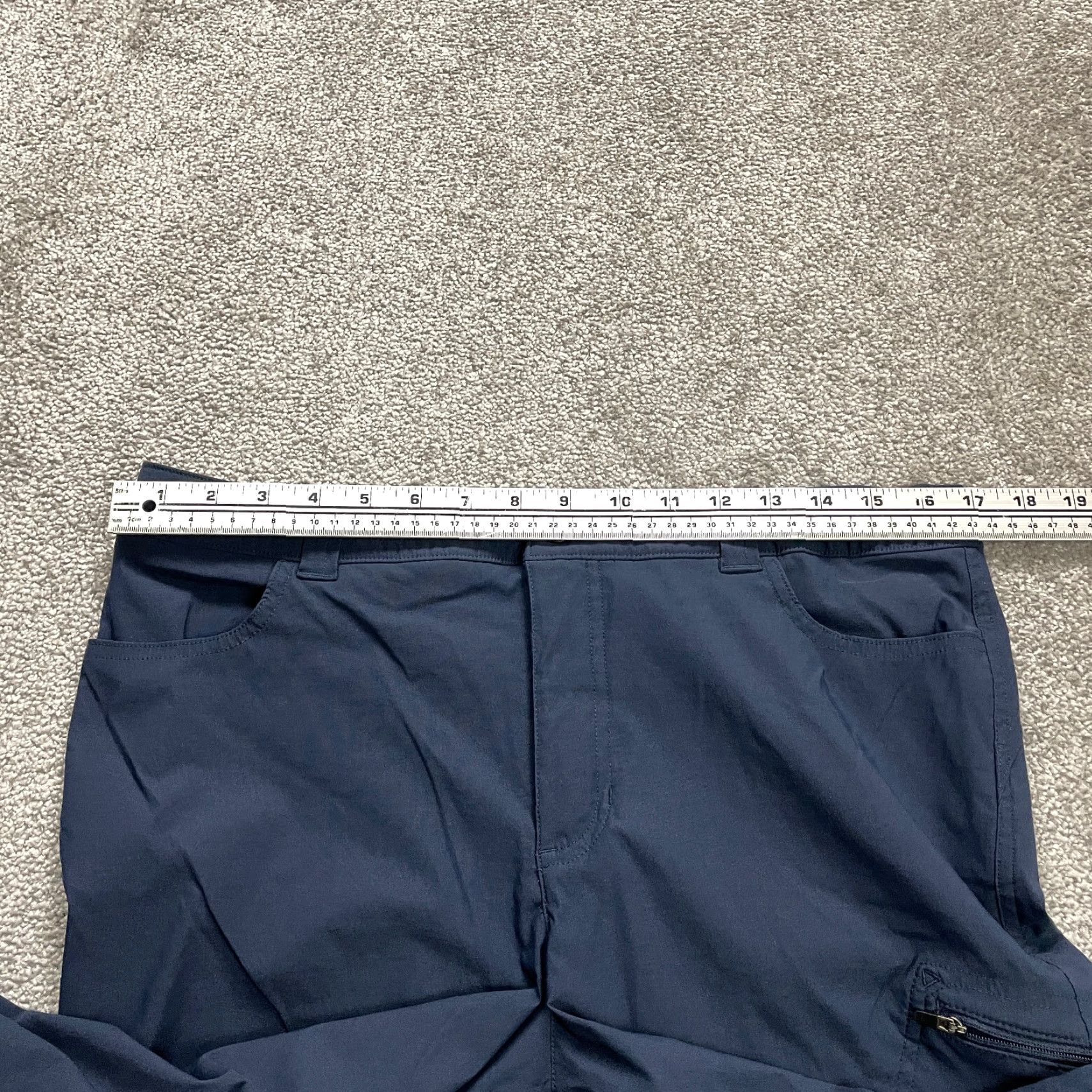 Eddie Bauer VINTAGE Eddie Bauer Womens Cropped Pants 10 Blue Solid Casual Activewear Travel Lightweight Stretch 34x21 Ladies Size 32" / US 10 / IT 46 - 7 Thumbnail