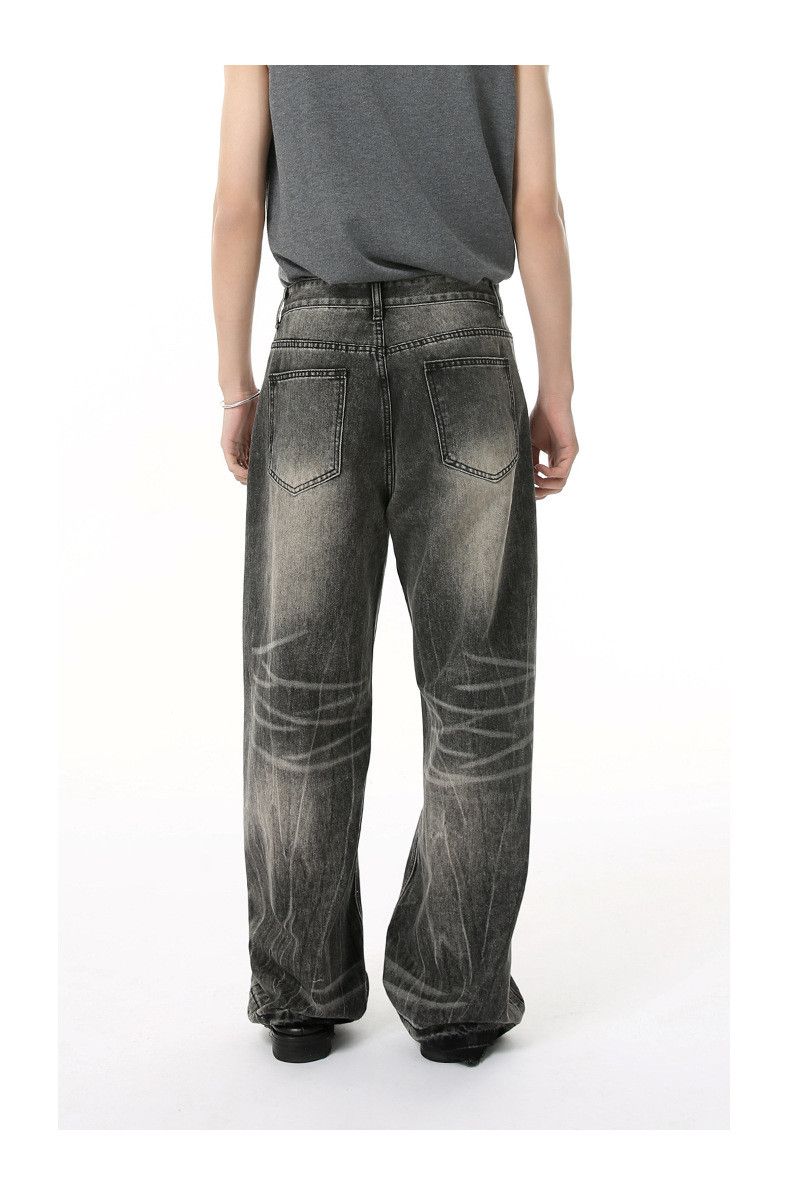 Japanese Brand × Jean Washed whisker wide-leg casual scimitar jeans Size US 34 / EU 50 - 5 Thumbnail