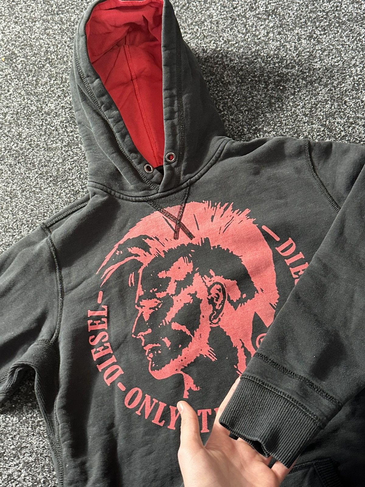 Diesel × Vintage 🚨Vintage Diesel Big Logo Y2K 00s Boxy Hoodie Hype Rare Size US XS / EU 42 / 0 - 5 Thumbnail