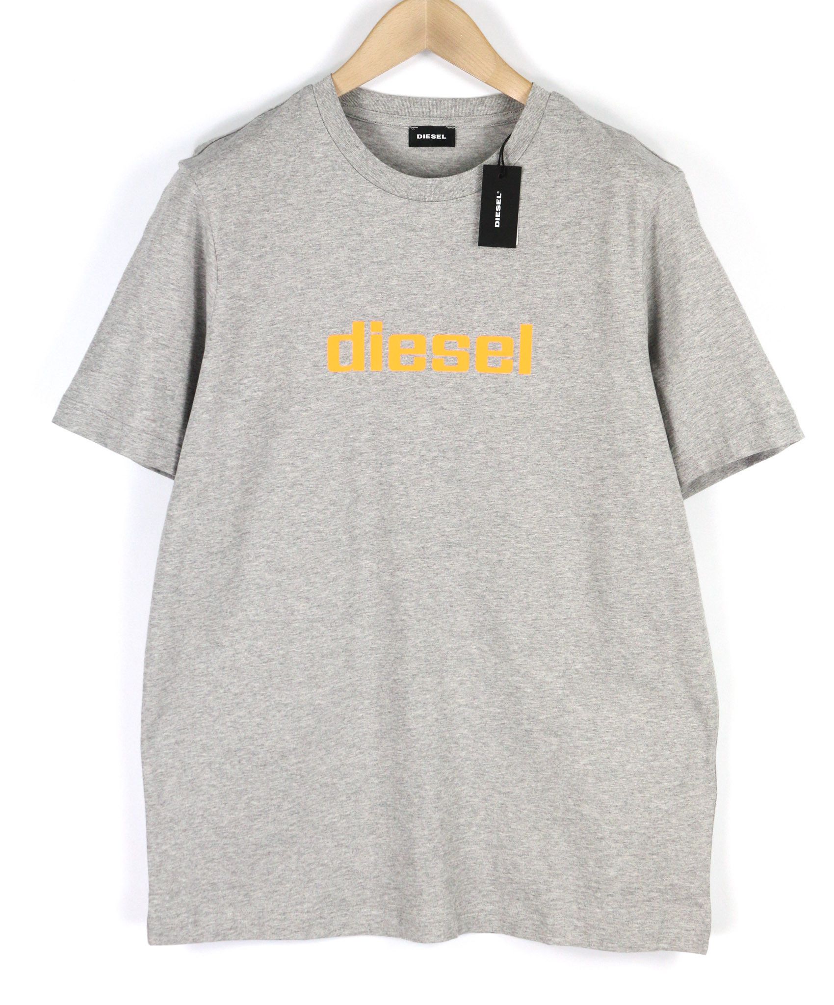 Diesel T-JUST-N45 M Crew Collar Melange Grey T-Shirt 40303 Size US M / EU 48-50 / 2 - 1 Thumbnail