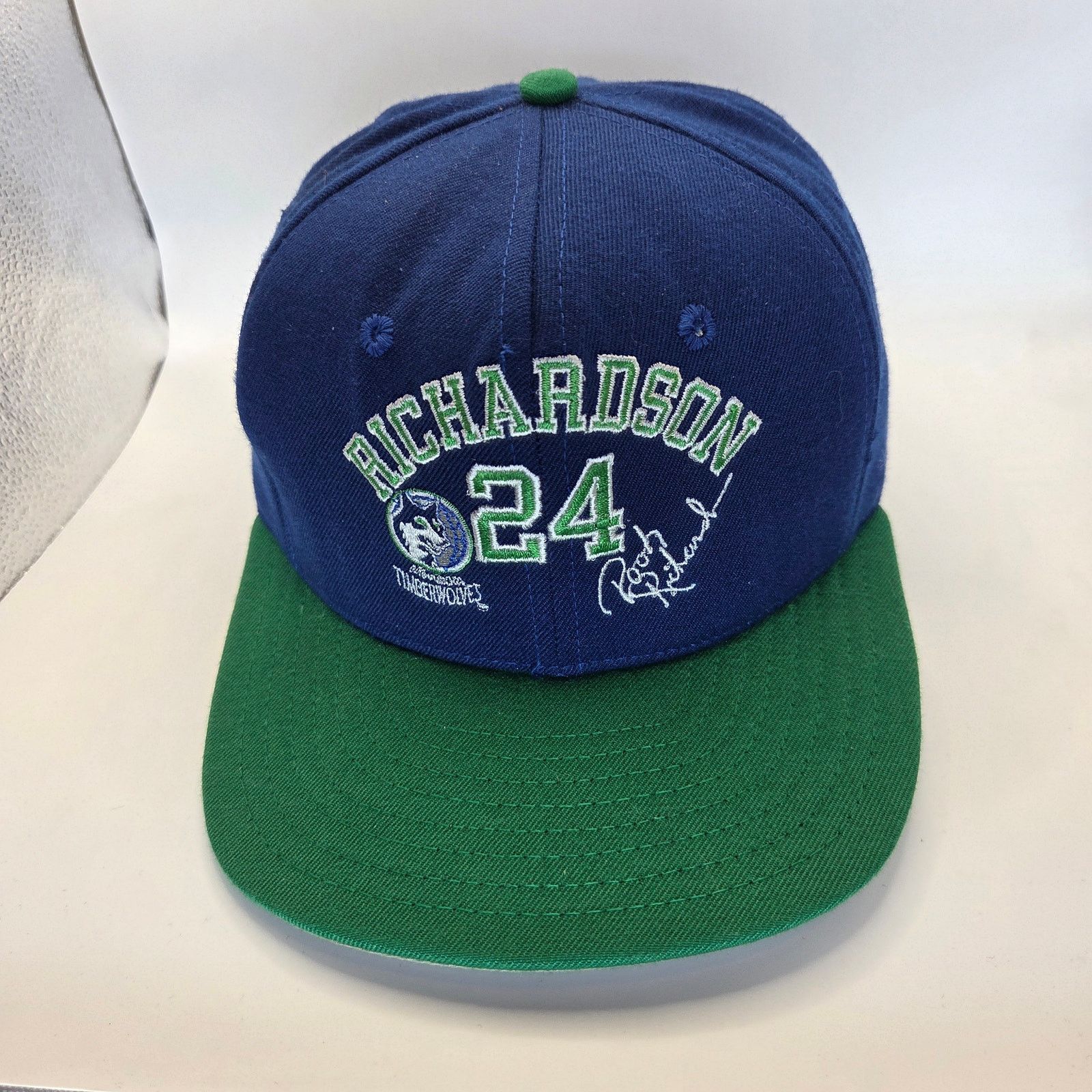 Vintage Vintage AJD MN Timberwolves Pooh Richardson 24 USA Hat 90s Size ONE SIZE - 1 Thumbnail