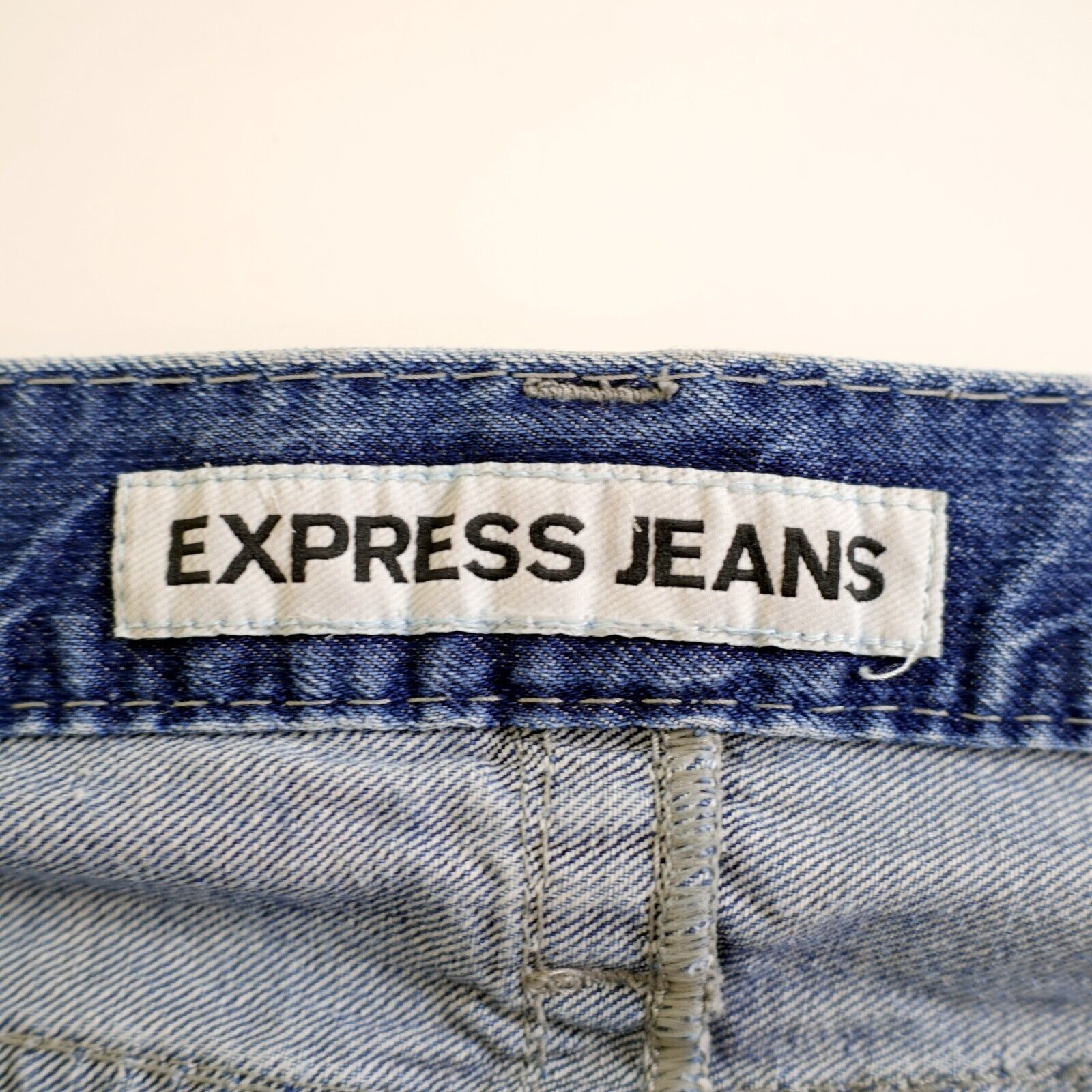 Express Express Rocco Slim Fit Boot Cut Blue Stone Wash Whisker Blue Size US 32 / EU 48 - 9 Thumbnail