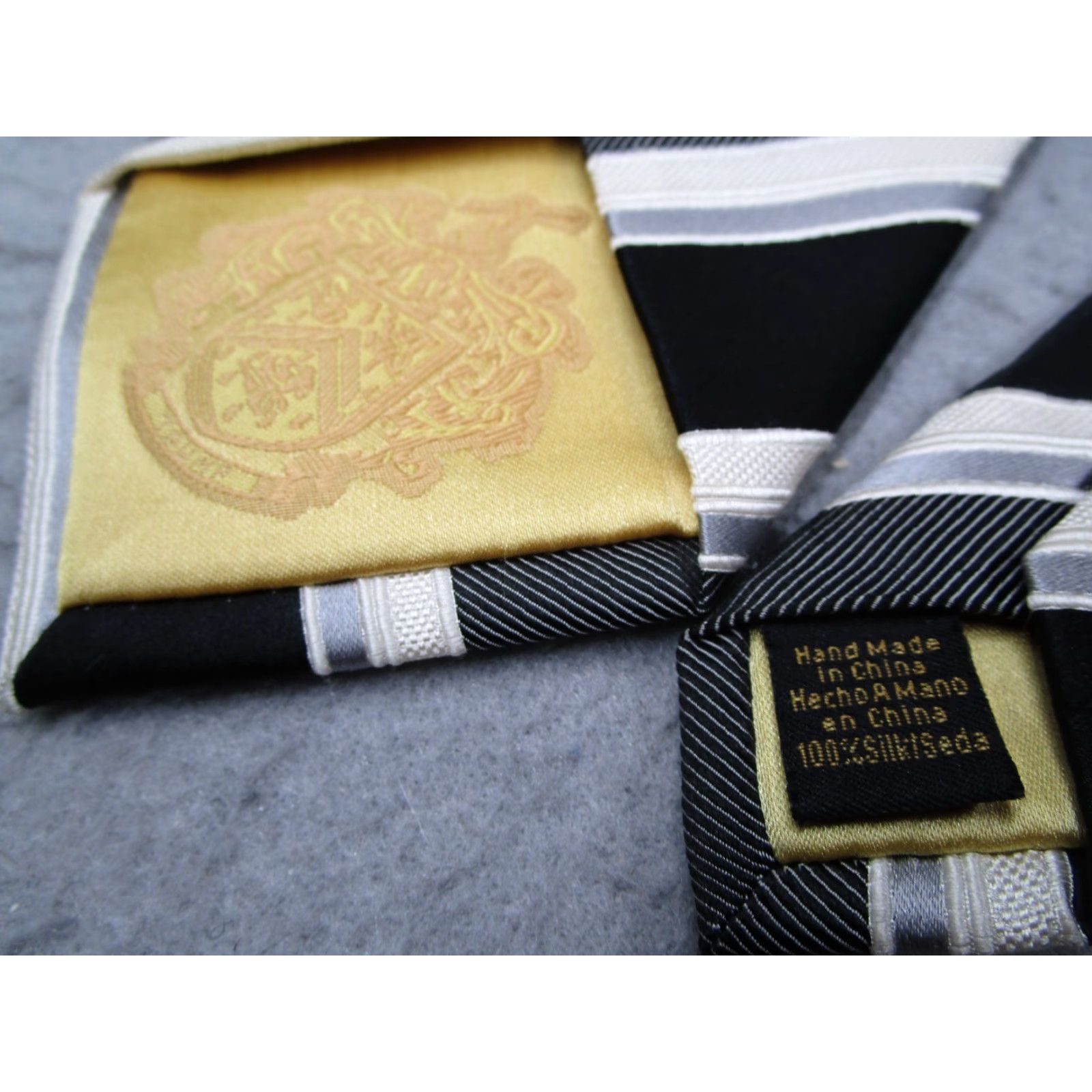 Vintage Donald J. Trump Silk Tie Men Black Striped Designer Classic One Size Signature Collection Retro Size ONE SIZE - 5 Thumbnail