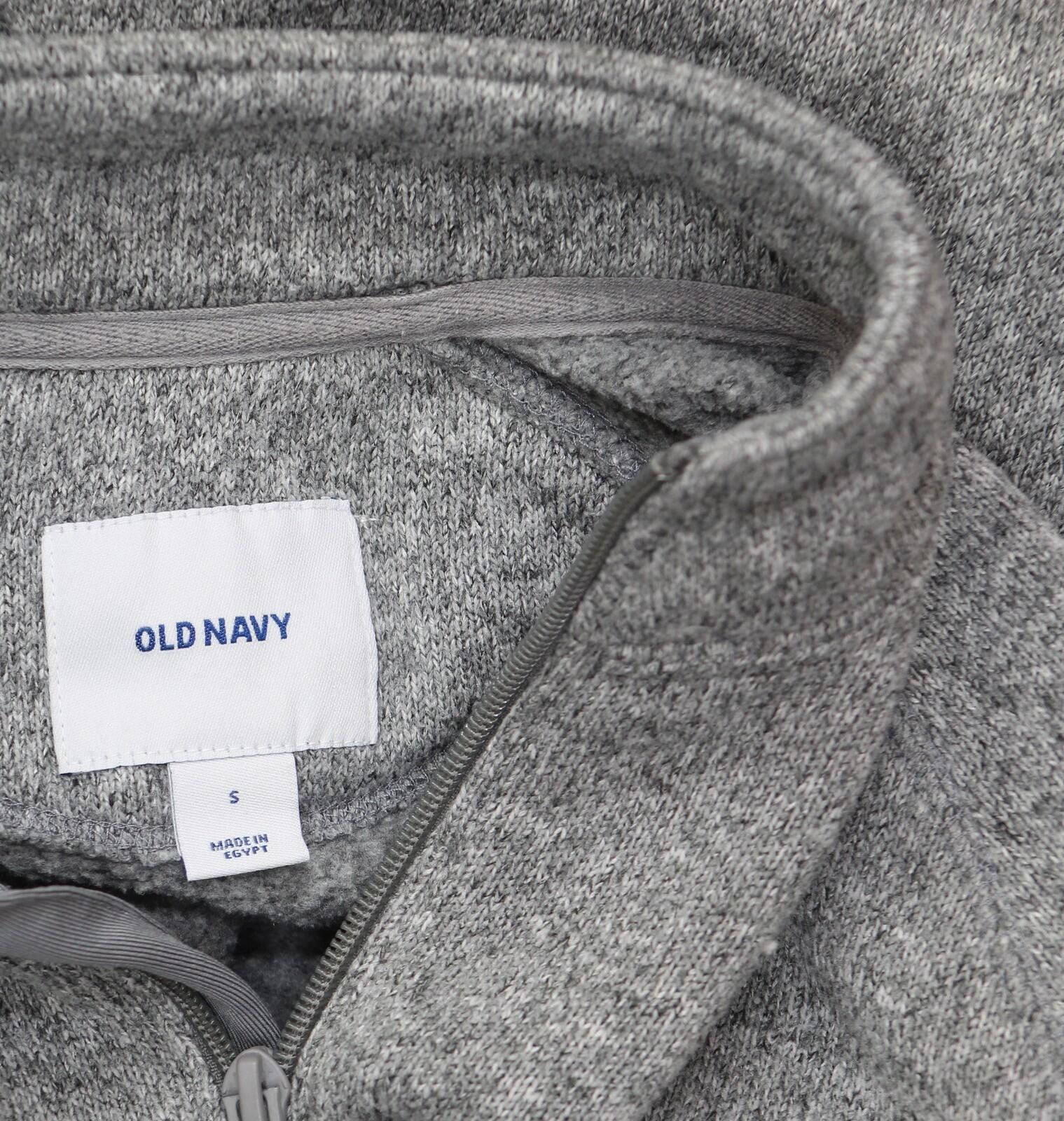 Old Navy Old Navy Mens 1/4 Zip Pullover Marled Fleece Sweater Gray S Size US S / EU 44-46 / 1 - 3 Thumbnail