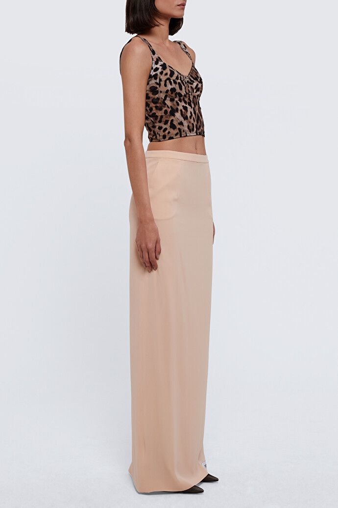 Dolce & Gabbana o1y0925 Maxi Skirt in Beige Size 26" / US 2 / IT 38 - 3 Thumbnail