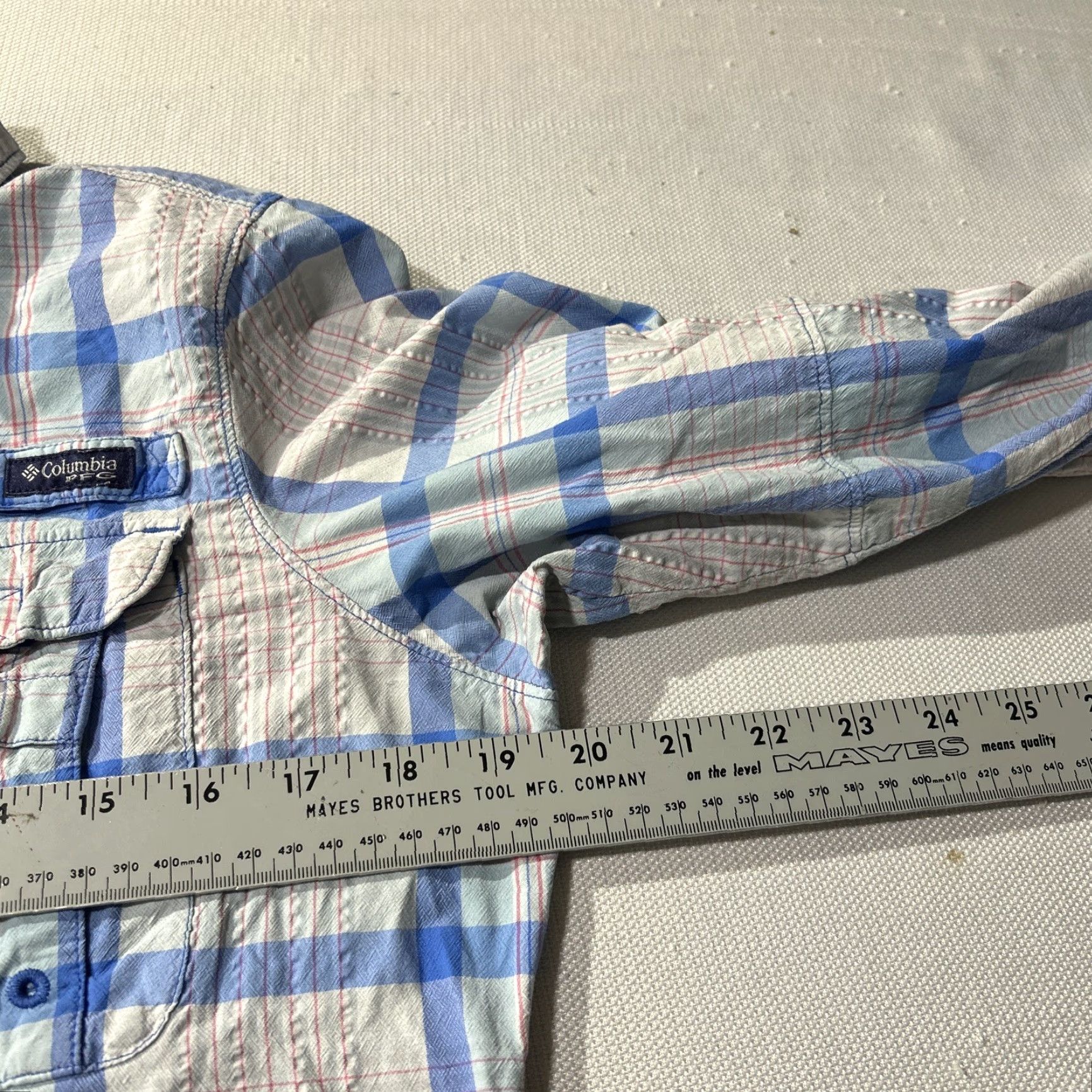 Vintage Columbia PFG Super Bahama Vented Plaid Button Down Fishing Shirt Women Sz M Size M / US 6-8 / IT 42-44 - 5 Thumbnail