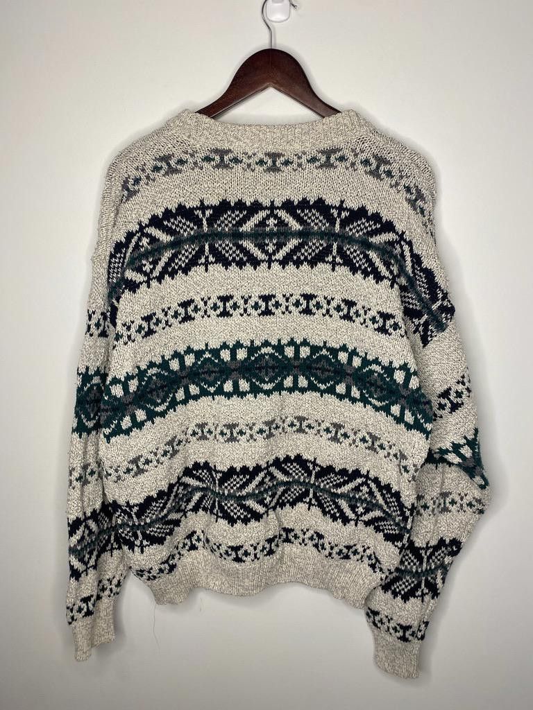 Designer Vintage 90s JTJ Collection Patterned Knit Sweater XL Size US XL / EU 56 / 4 - 5 Thumbnail