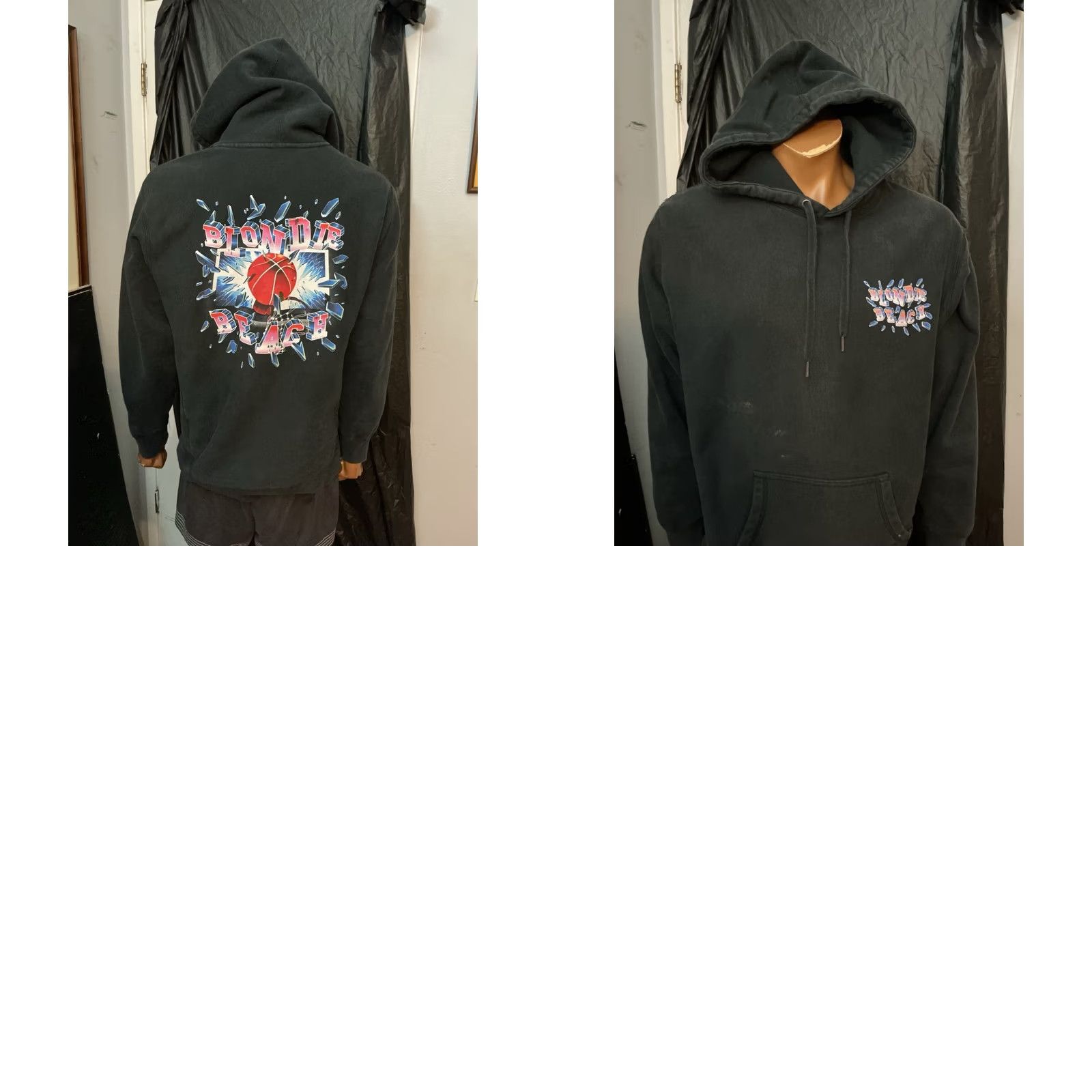 Vintage VINTAGE Blondie Beach Records Los Angeles Basketball Black Heavyweight Hoodie XL Mens Size US XL / EU 56 / 4 - 9 Thumbnail