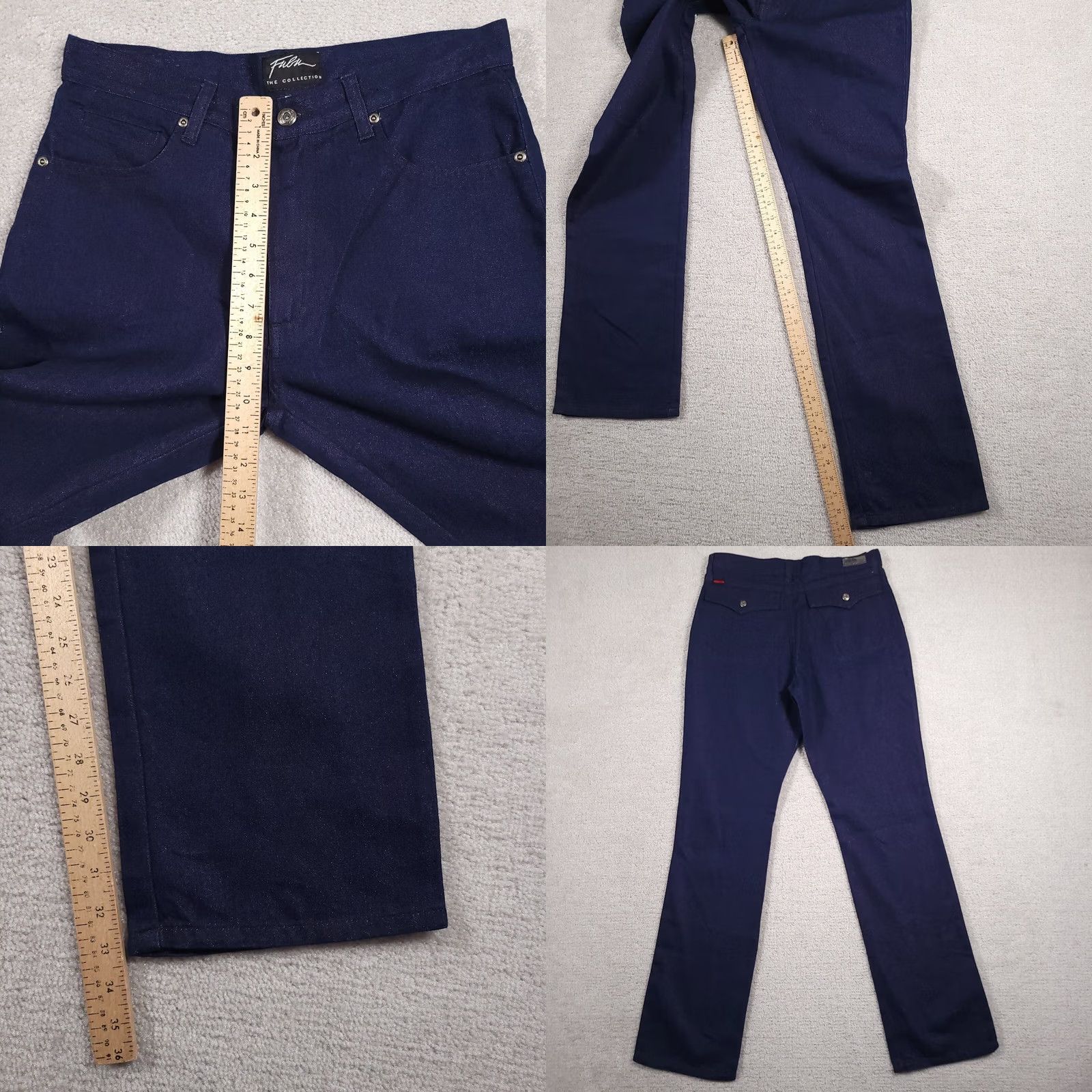 Fubu FUBU The Collection Jeans Women's 14 Blue Glitter Bootcut Mid-Rise 31X33 Size 36" / US 14 / IT 50 - 8 Thumbnail