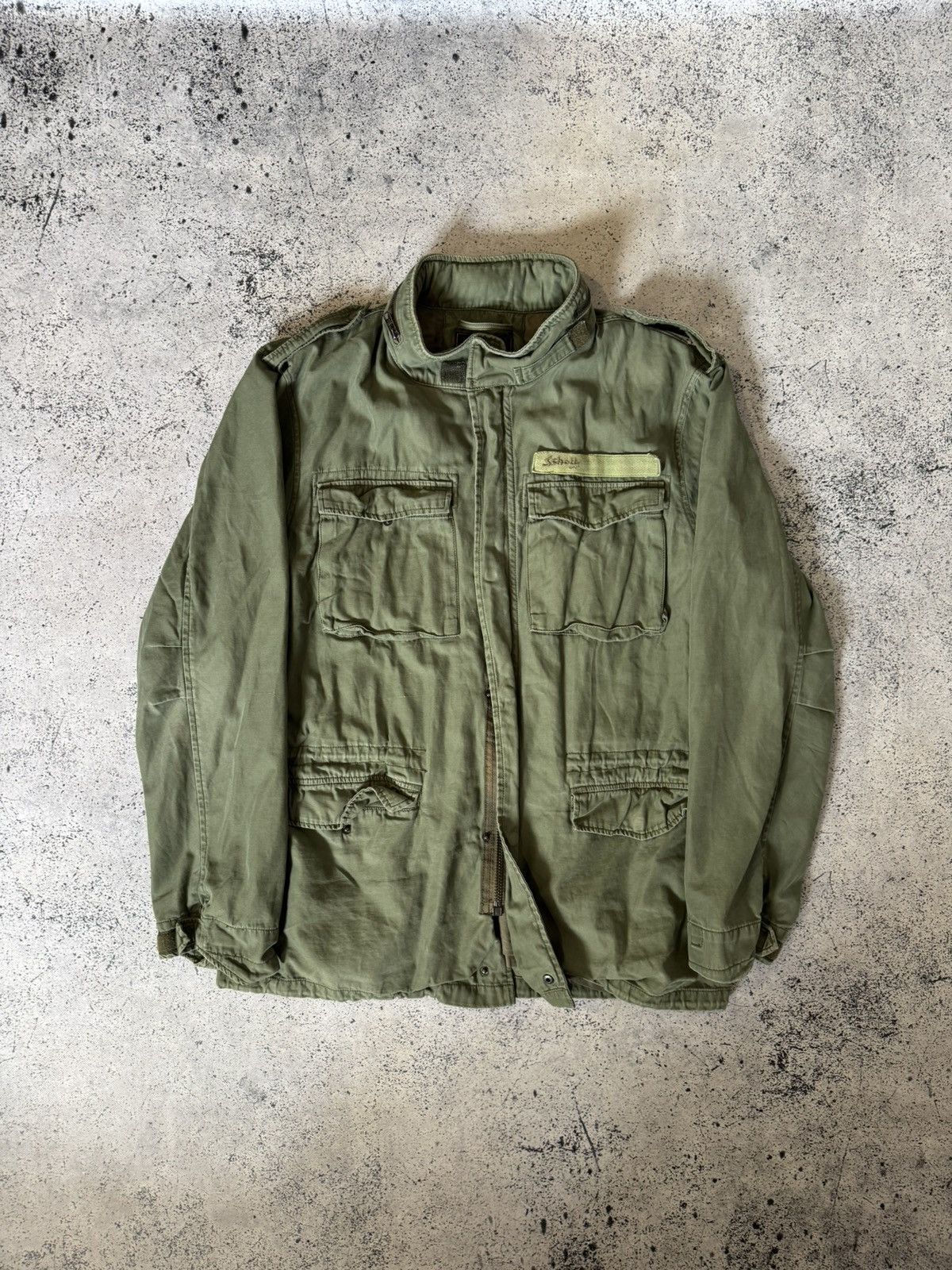 Schott Vintage M65 US Army Schott Jacket Conmar Zipper War Olive 90 Size US XL / EU 56 / 4 - 1 Thumbnail