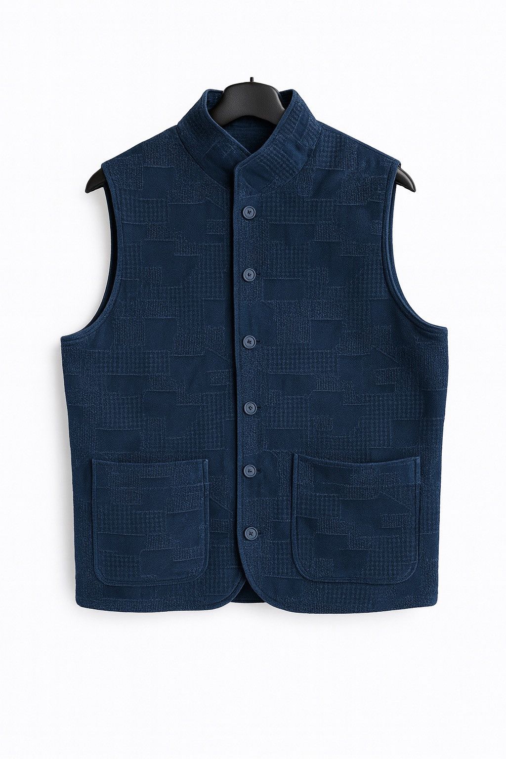 Japanese Brand Vintage Eddy Indigo Patchwork Vest – Japanese Made Size US M / EU 48-50 / 2 - 1 Thumbnail
