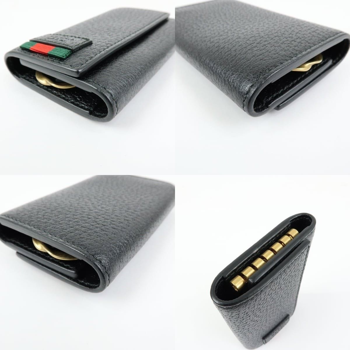 Gucci Gucci Sherry Line 6 Ring Key Holder Calfskin Black Size ONE SIZE - 4 Thumbnail