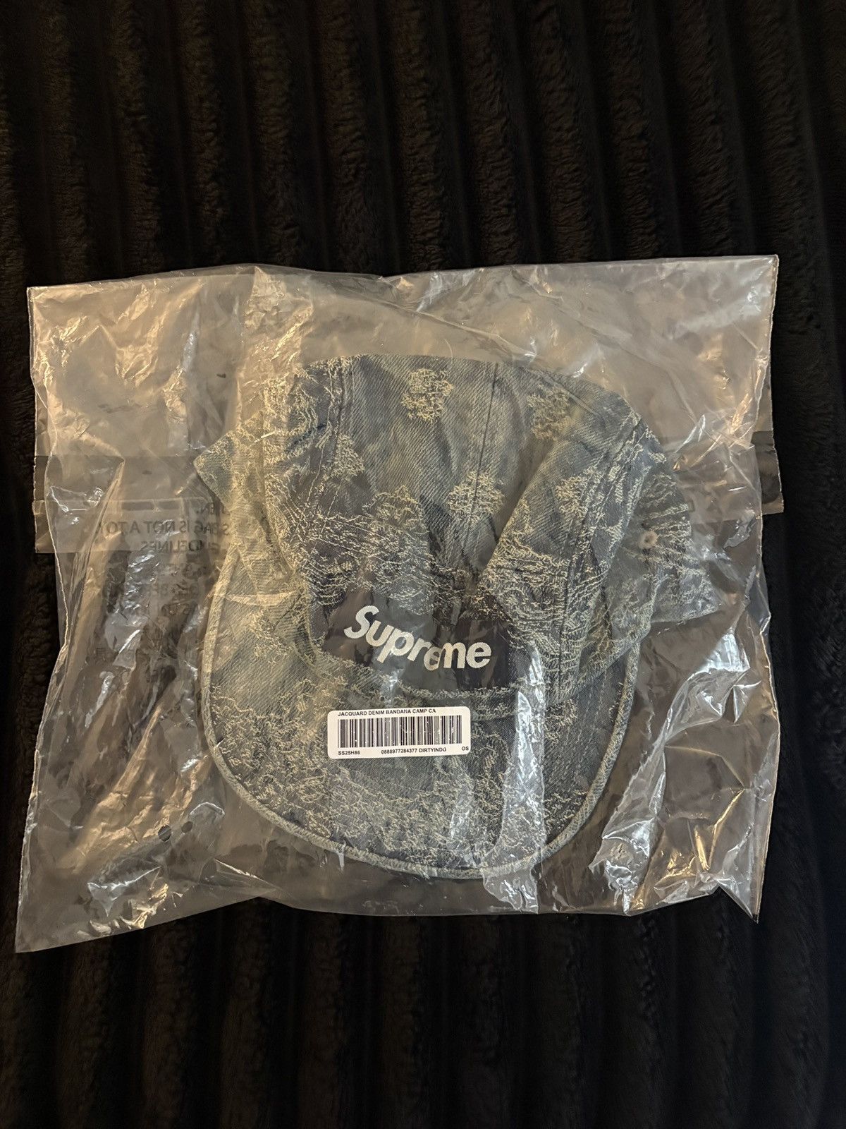 Supreme Supreme bandana denim jacquard hat indigo SS25 NEW Size ONE SIZE - 1 Thumbnail