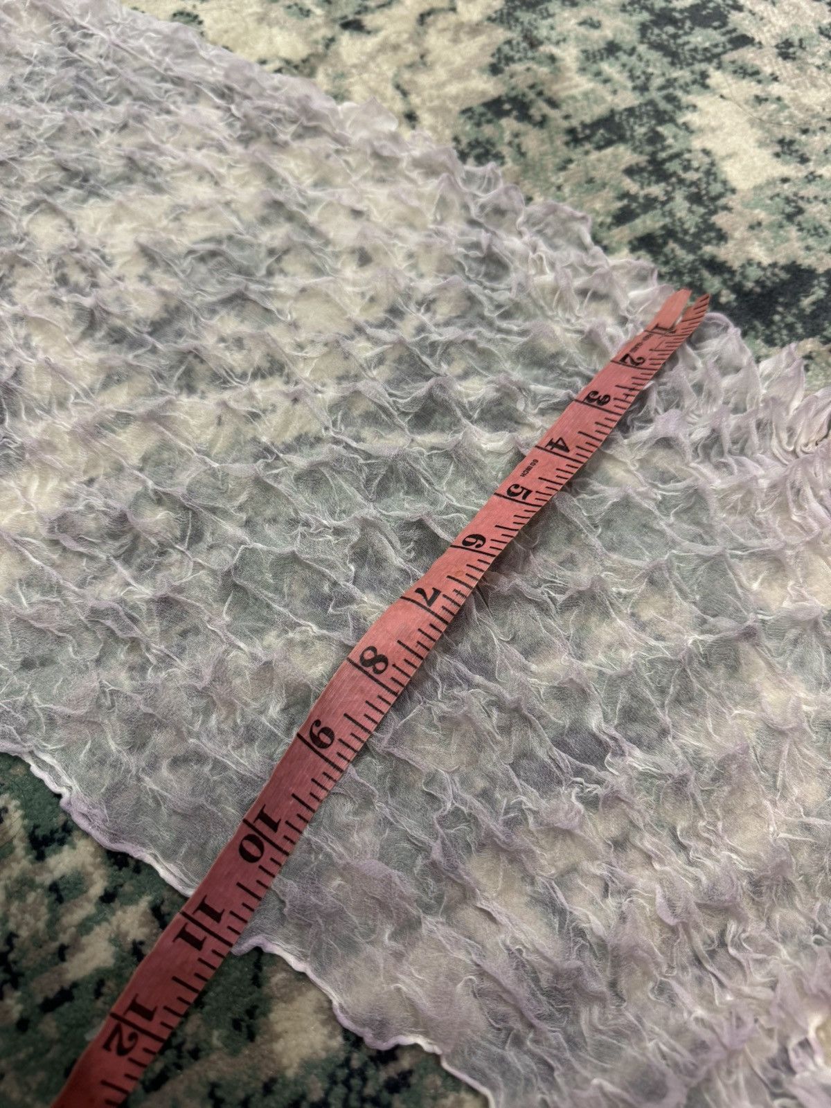 Japanese Brand CINTAGE BUNZABURO SHIBORI SILK SCARF SPIKY LOOKS Size ONE SIZE - 5 Thumbnail