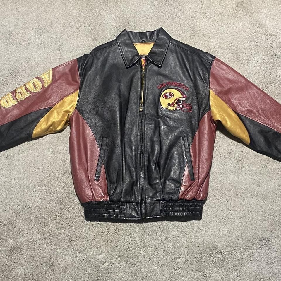 G-III × NFL × Vintage Vintage G-III SF 49ers Carl Banks Full Leather Jacket Size US XXL / EU 58 / 5 - 1 Thumbnail