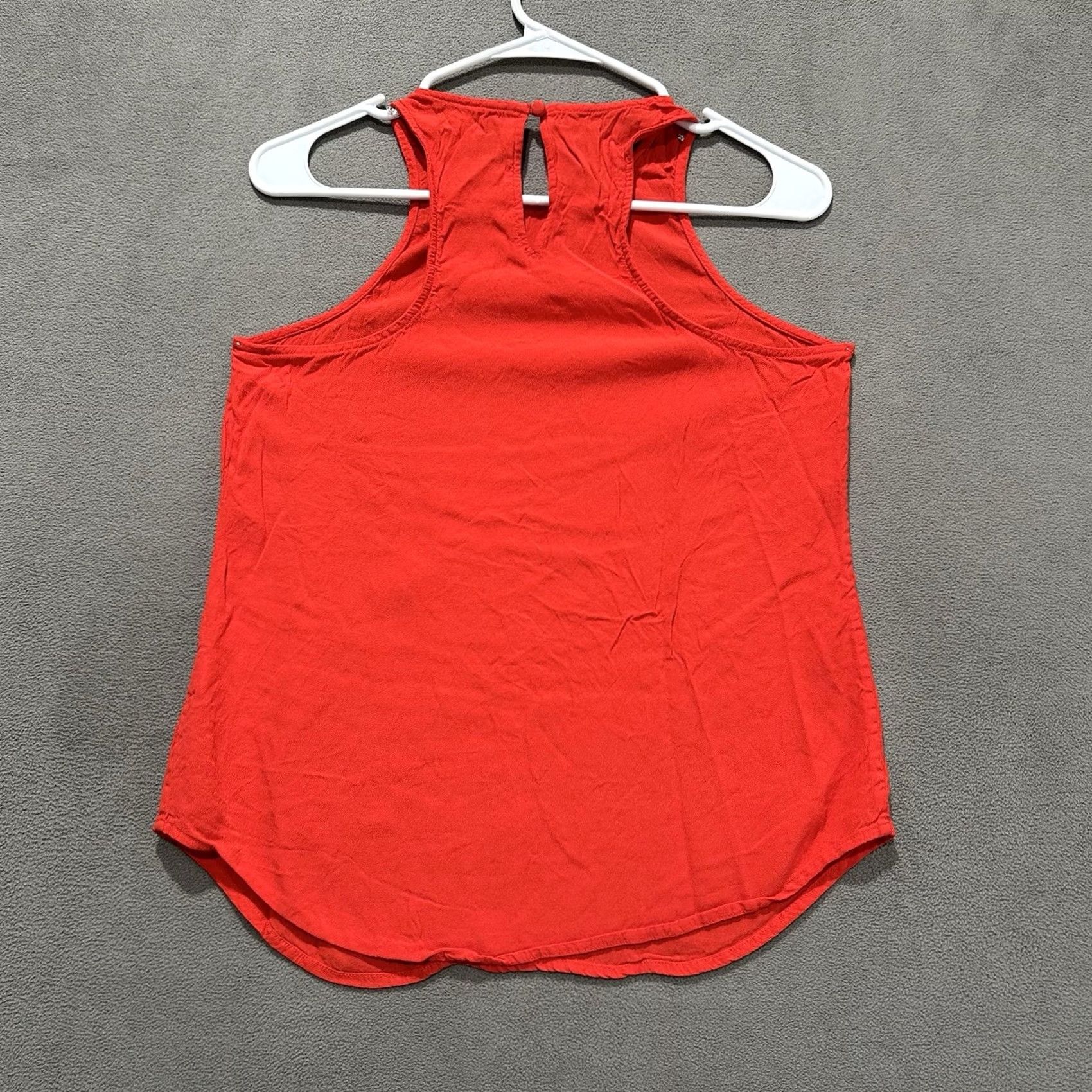 J.Crew J.CREW Tank Womens Size 6 Red Racer 100% Viscose Sleeveless EUC Size M / US 6-8 / IT 42-44 - 2 Thumbnail