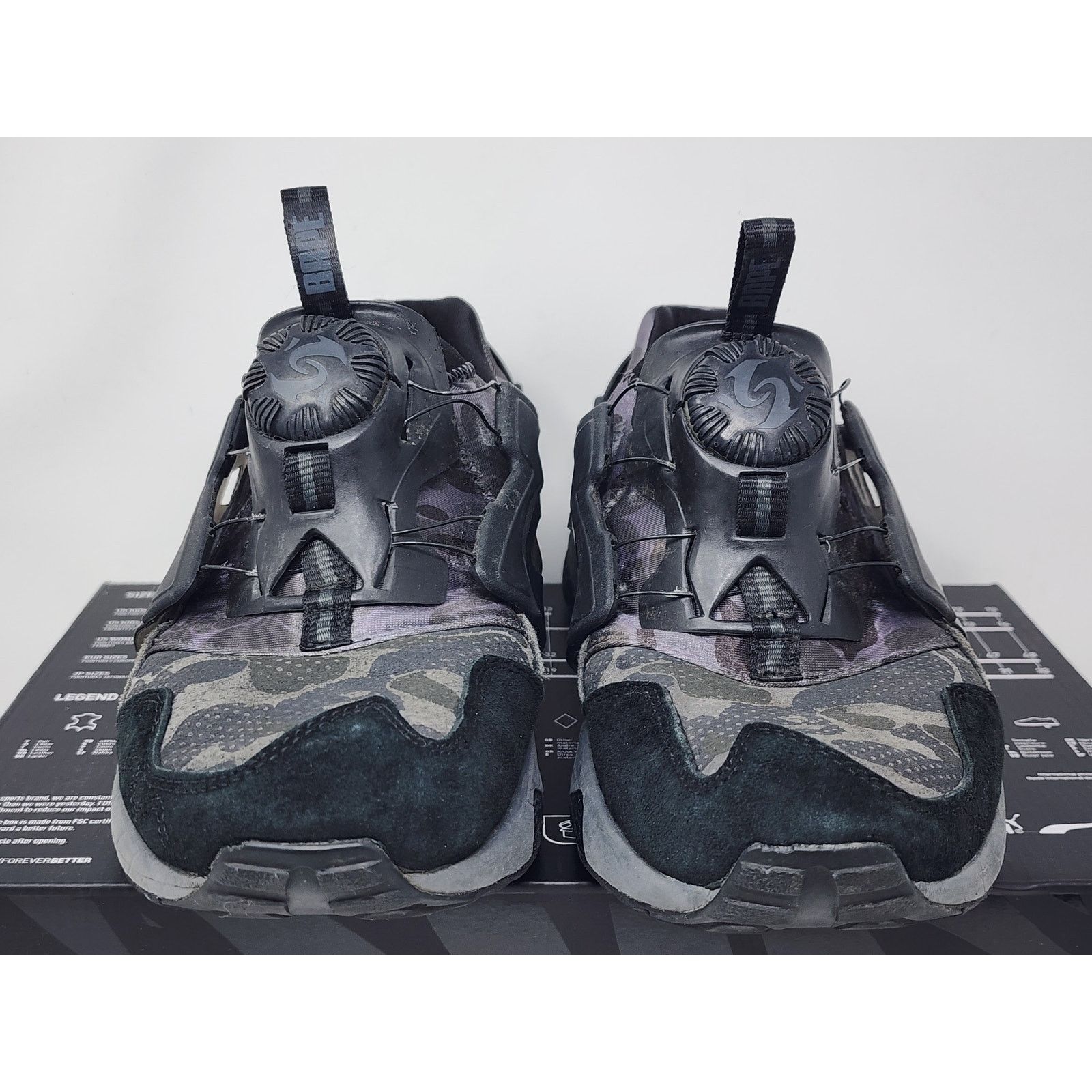 Puma x Bape Disc Blaze BLACK CAMO 358846-02 Size 8.5 WORN