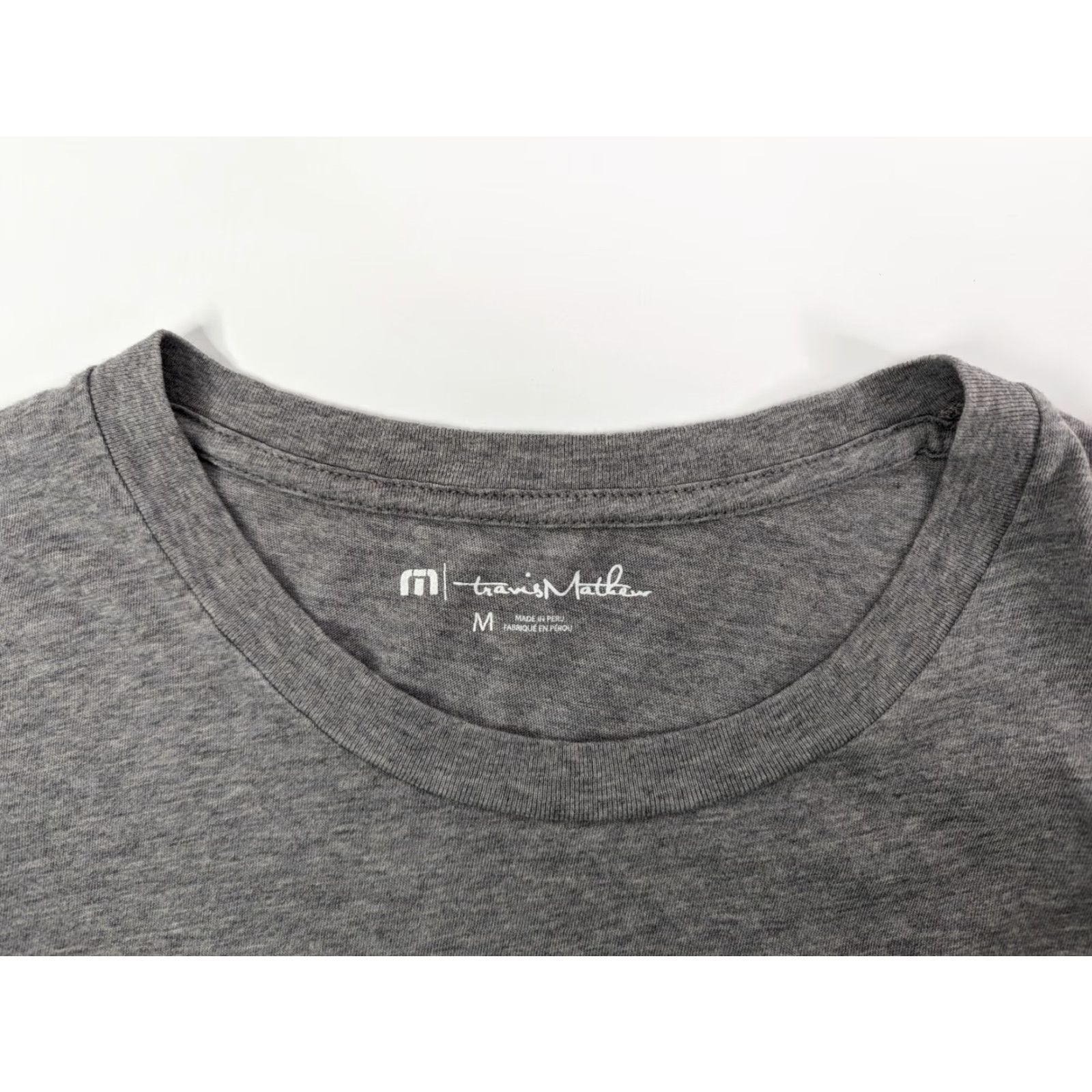 TravisMathew Travis Mathew Shotgun Start T-Shirt Mens Medium Gray Pima Cotton Short Sleeve Size US M / EU 48-50 / 2 - 6 Thumbnail
