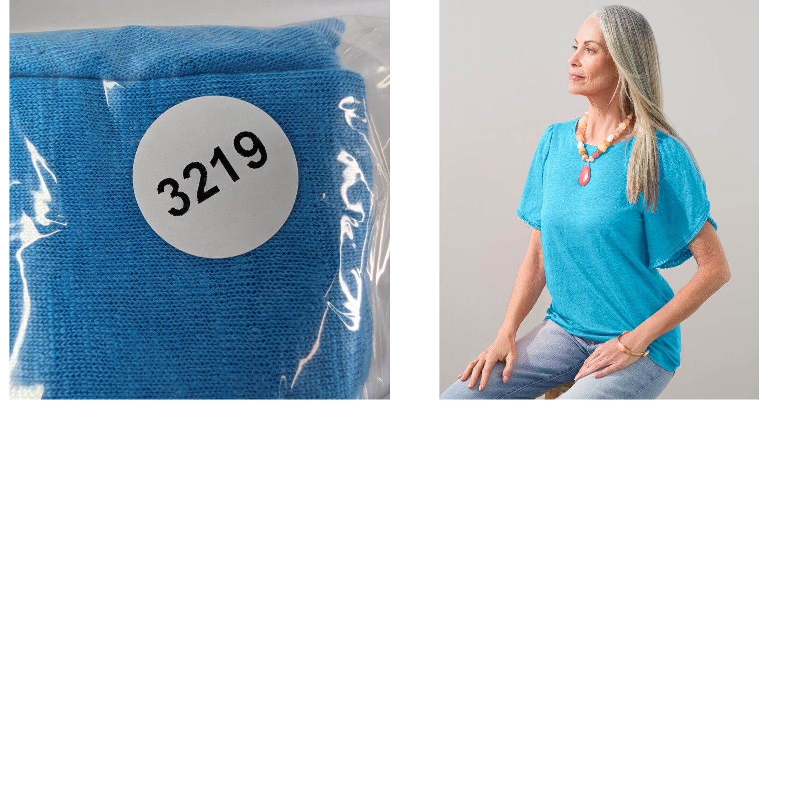 Vintage Chico's Women’s Blue Knit Linen Short Flutter Sleeve Top Sz 0 Small S Knit Linen Flutter Sleeve Shirt Womens Blue 570326950 Size S / US 4 / IT 40 - 8 Thumbnail