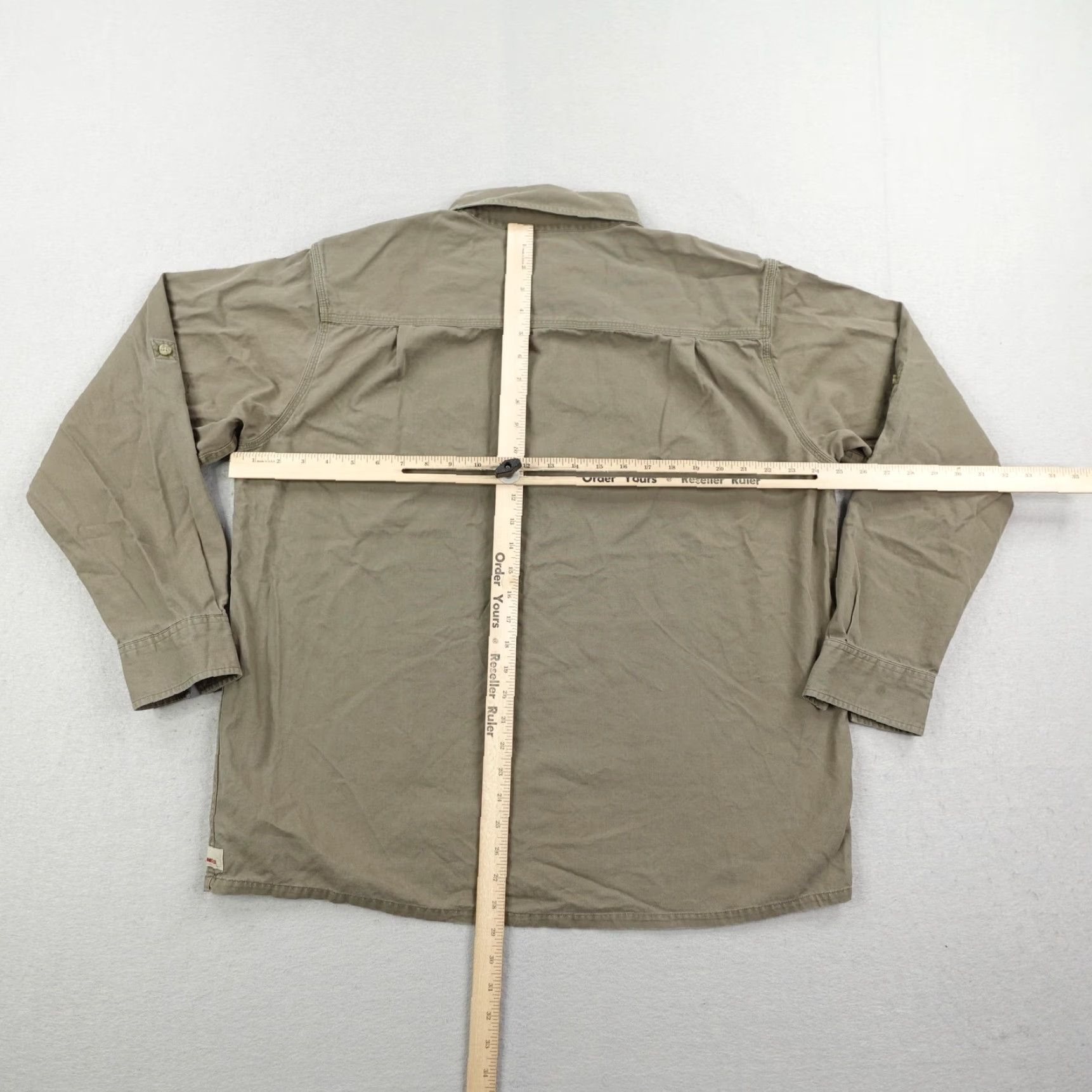 Gramicci VINTAGE? No, but we should include Gramicci Shirt Men XL Green Canvas Button-Up Roll Tab Outdoors Hiking Pockets Long Sleeve Cotton Shirt Mens XL Size US XL / EU 56 / 4 - 7 Thumbnail