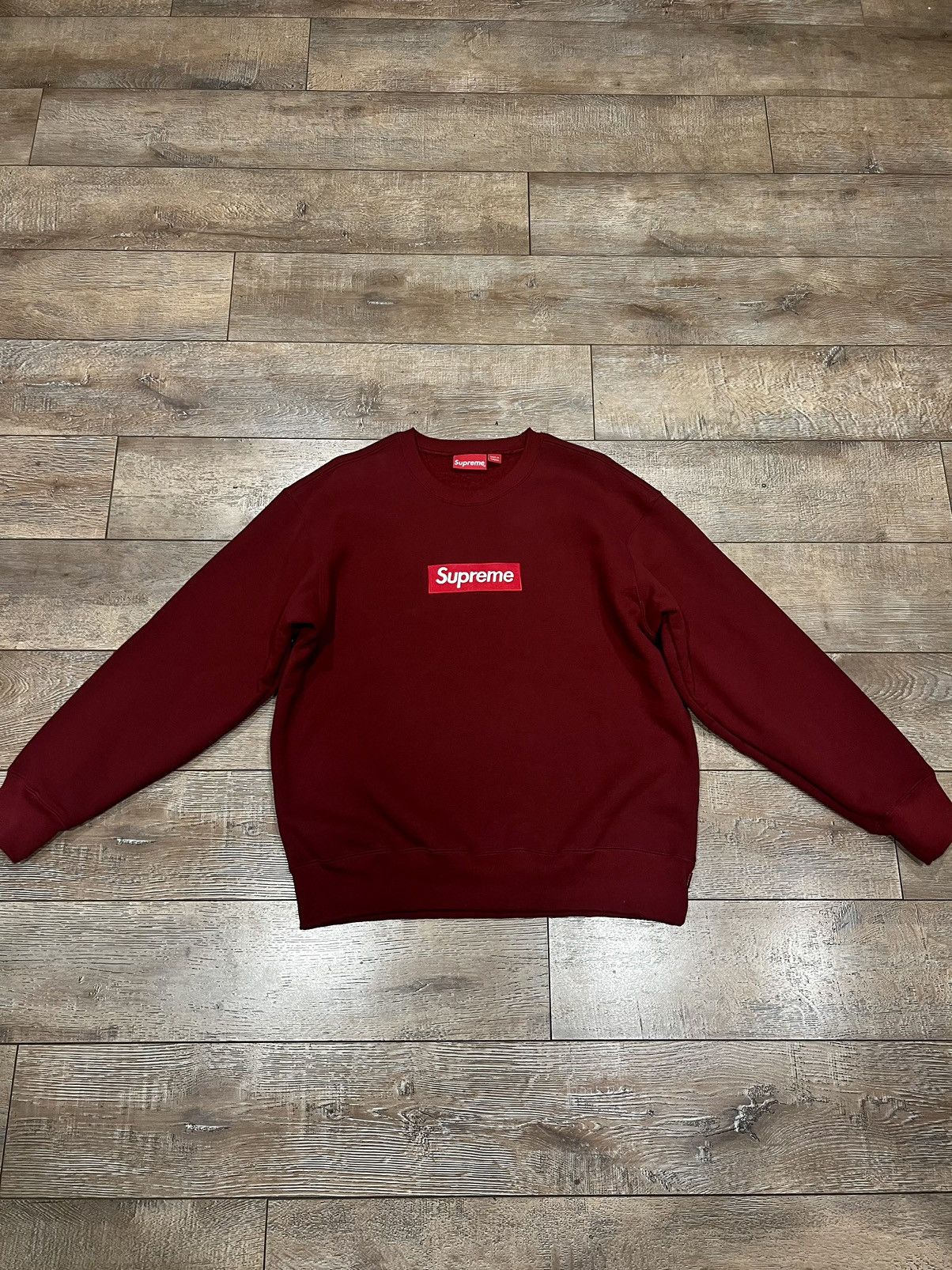 Supreme Supreme Box Logo Crewneck Cardinal Size US M / EU 48-50 / 2 - 3 Thumbnail