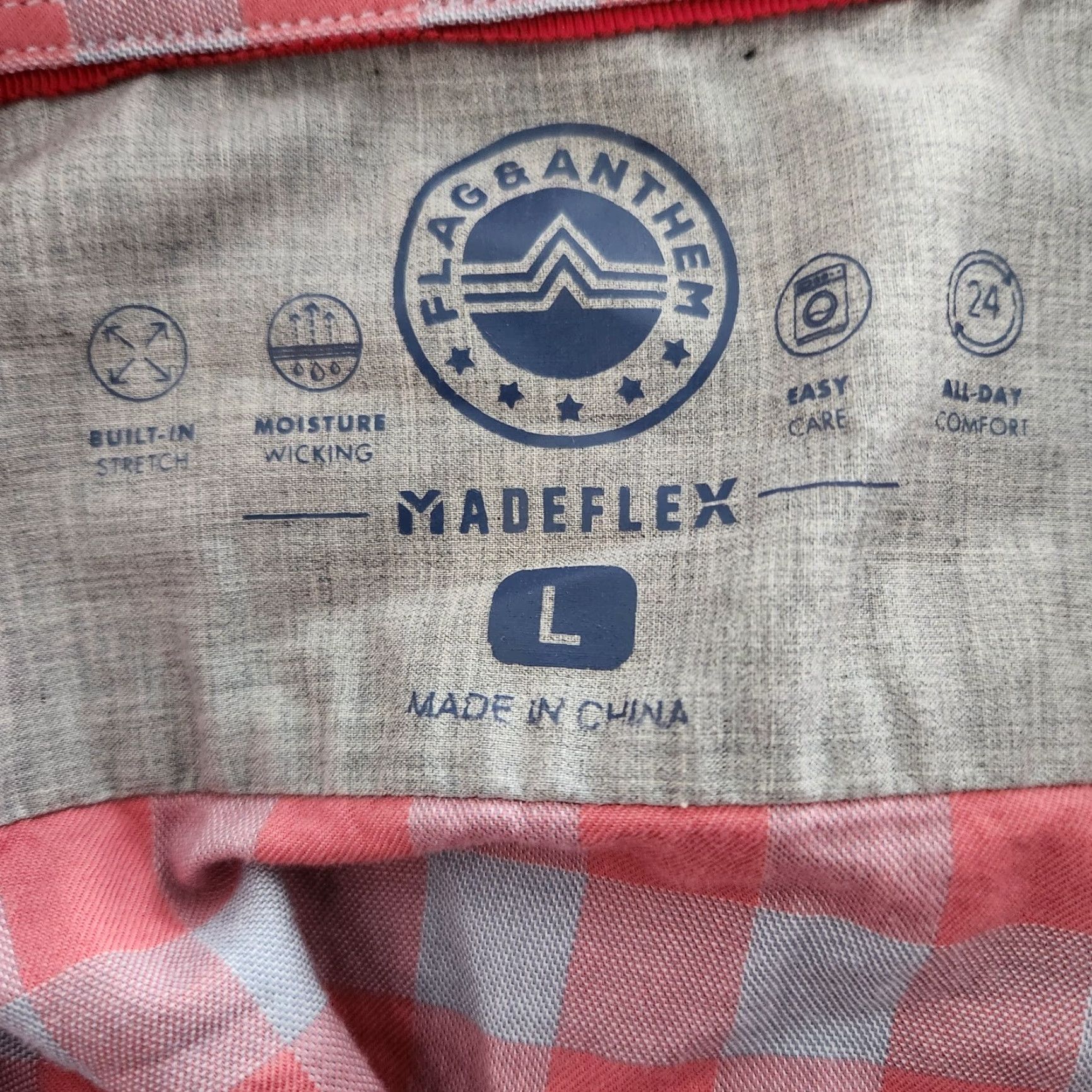 Flag & Anthem Flag & Anthem Madlex Button-Up Long Sleeve Shirt Plaid Coral Gray L Men’s Gray Plaid Button-Up Shirt Size US L / EU 52-54 / 3 - 8 Thumbnail