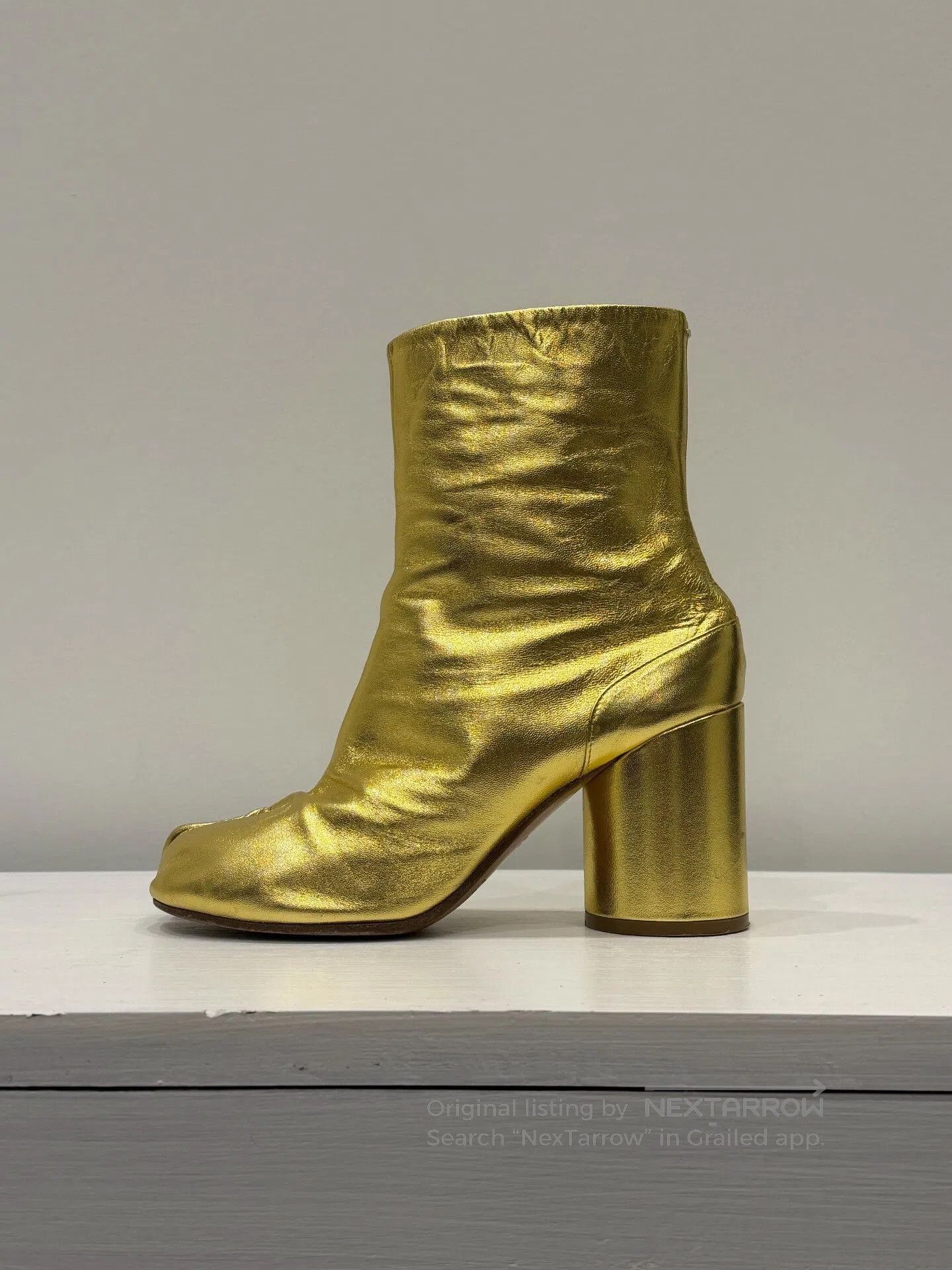 Maison Margiela Maison Margiela FW18 Liquid Gold Tabi Shoes. Size US 7 / IT 37 - 3 Thumbnail