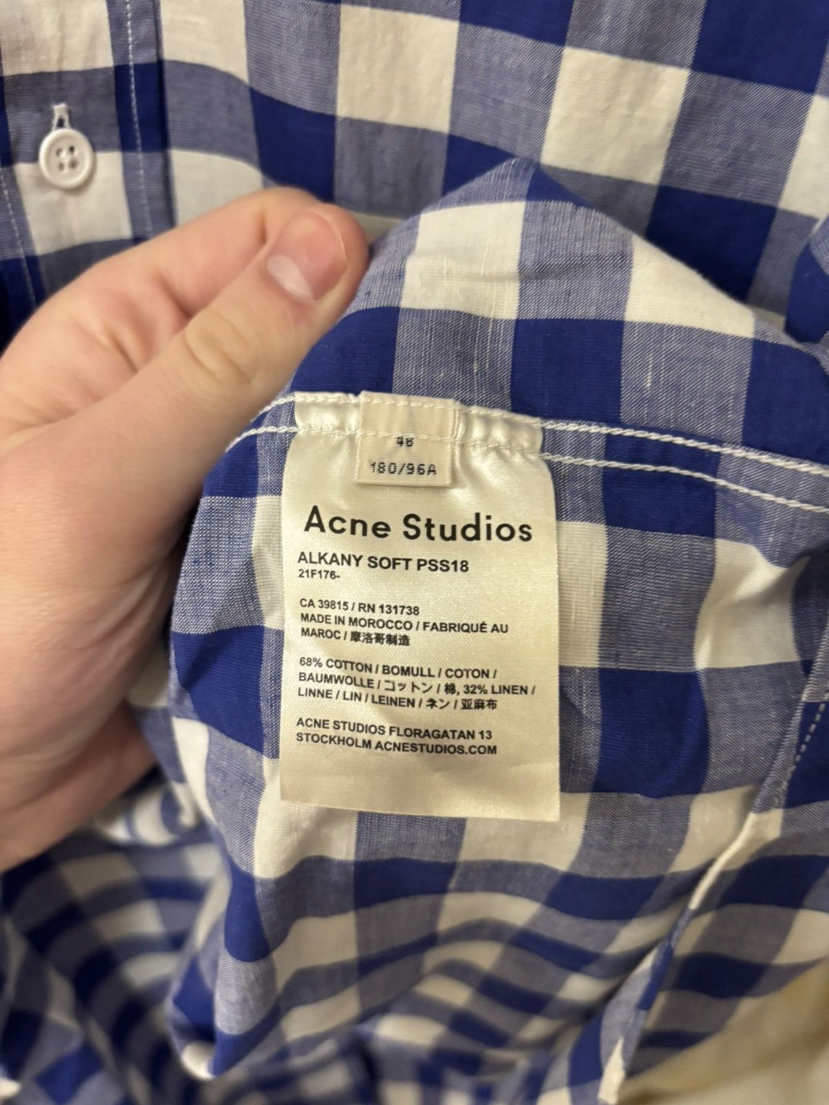 Acne Studios Acne Studios SS18 Alkany Button up Size US XL / EU 56 / 4 - 5 Thumbnail