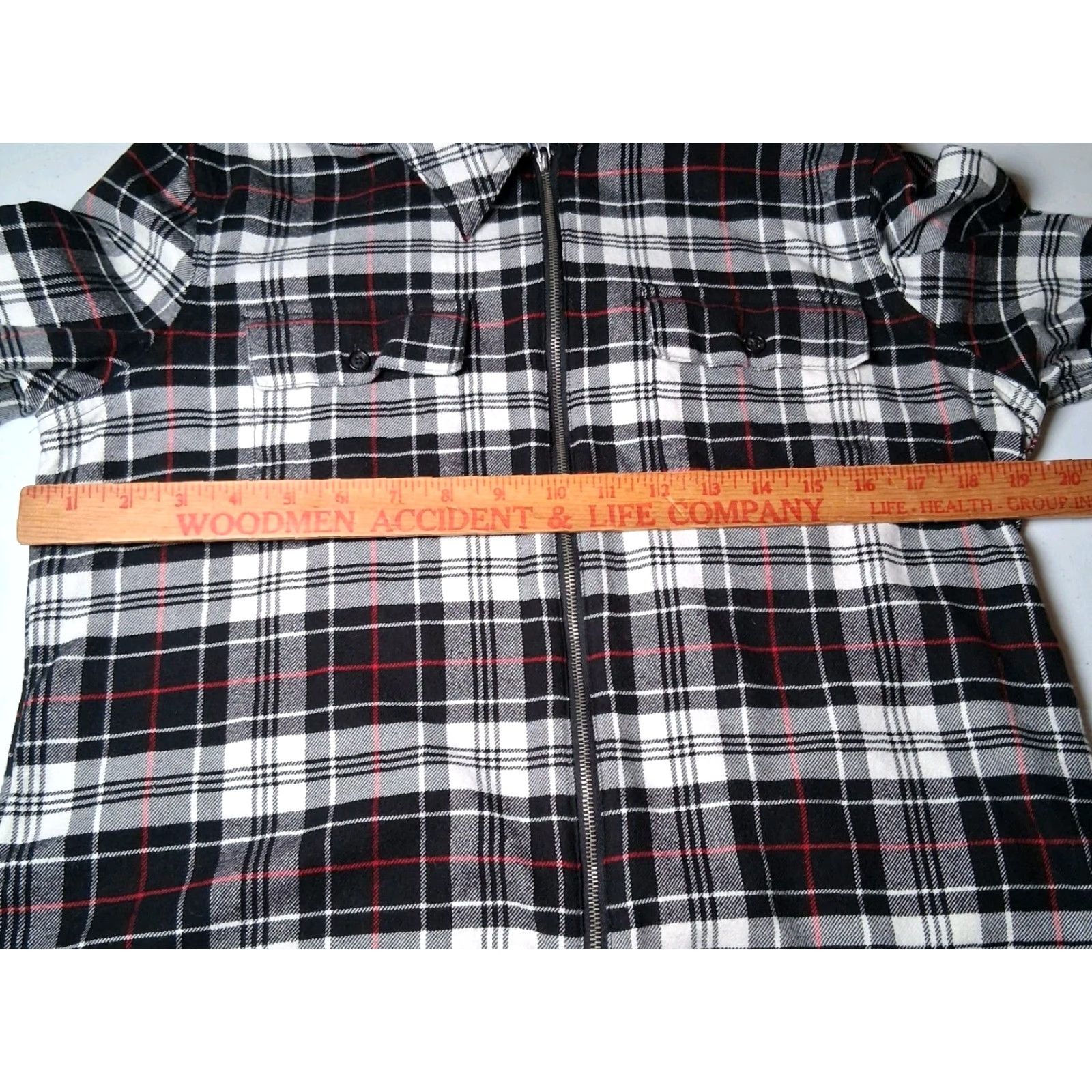 Chaps Reworked Handmade Cat Patch Flannel Shirt Women PS Petite Large Zip Black Plaid Knit? Size S / US 4 / IT 40 - 4 Thumbnail