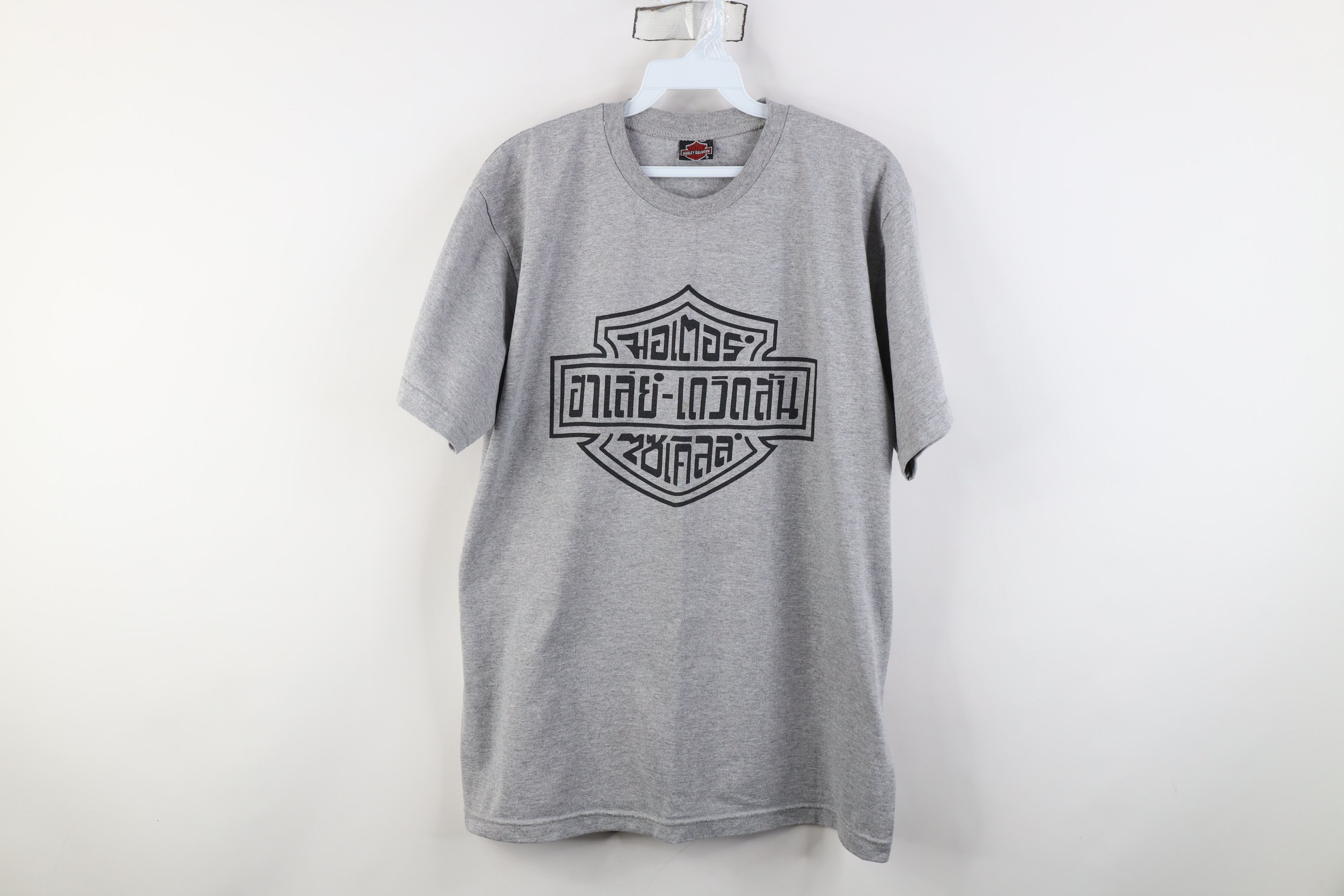 Harley Davidson Vintage 90s Harley Davidson Spell Thai Thailand T-Shirt Gray Size US M / EU 48-50 / 2 - 1 Thumbnail