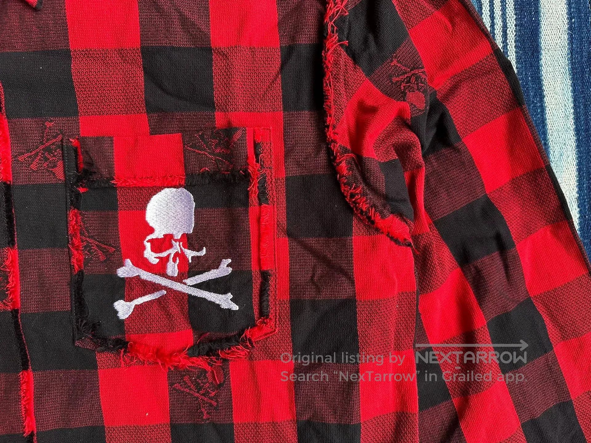 Mastermind Japan Mastermind World Flannel Shirt with Skull Embroidery. Size US S / EU 44-46 / 1 - 3 Thumbnail